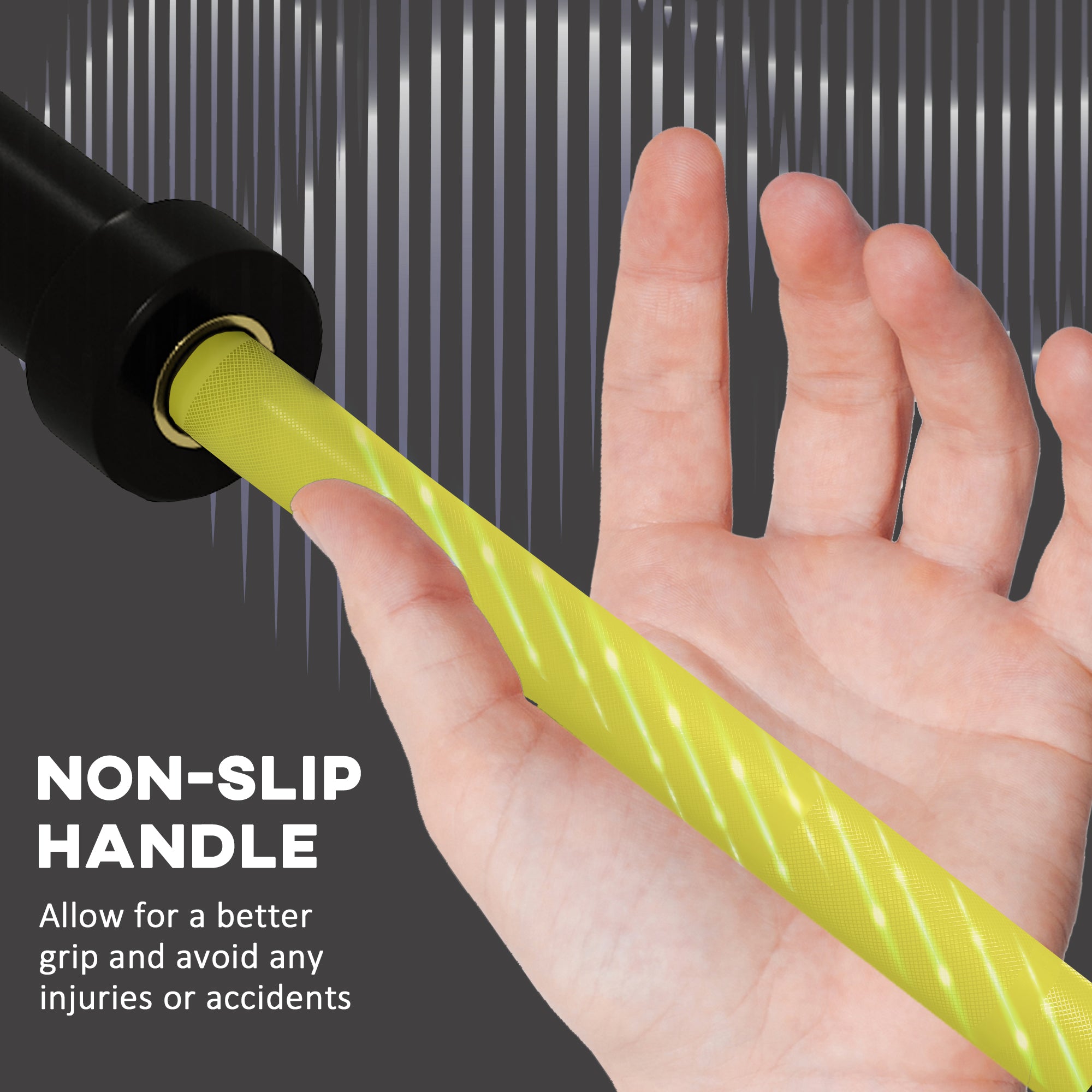 7.2ft Weight Bar, Olympic Bar with Rotating Sleeves, Non-Slip Knurling Grip, 1500lbs Weight Capacity, Yellow