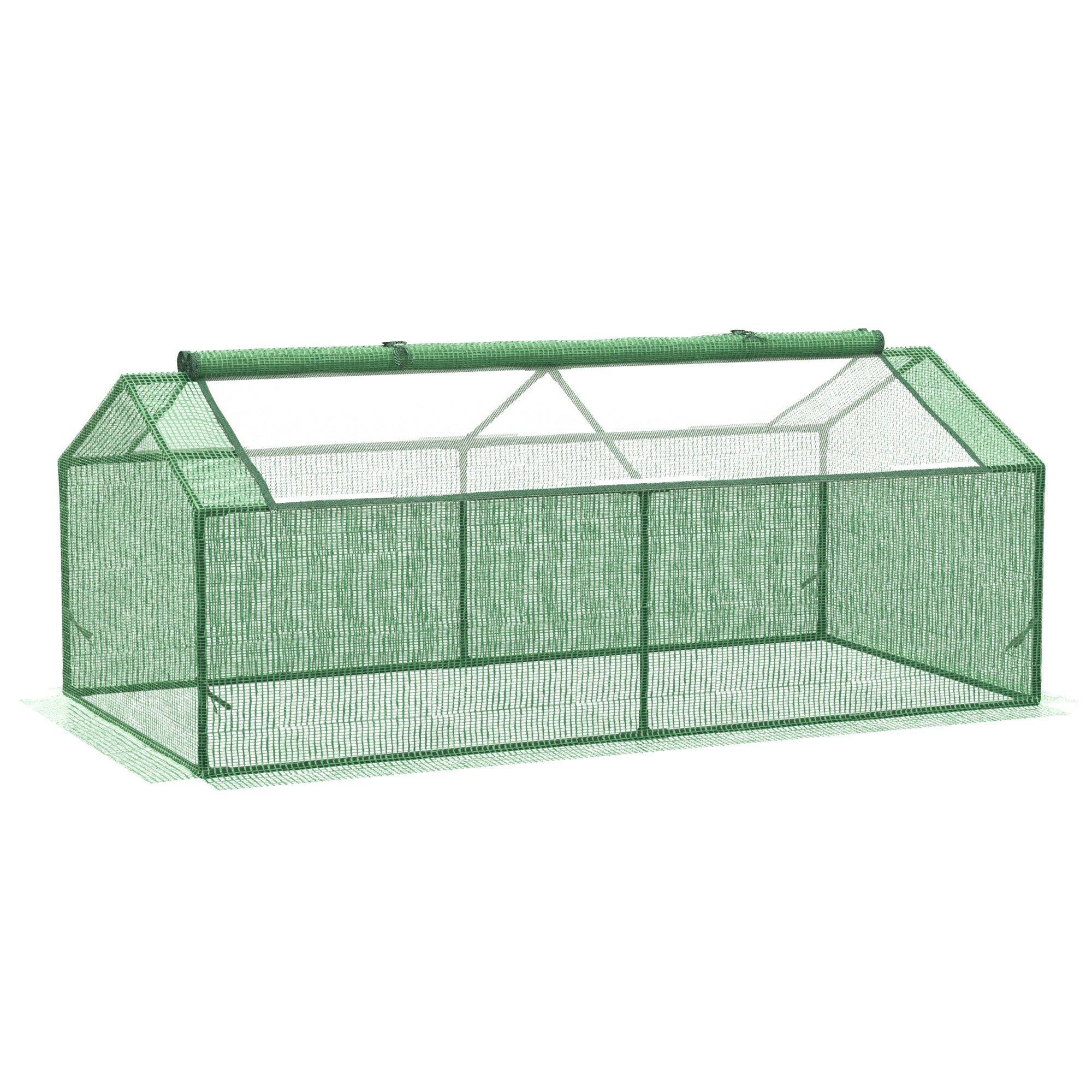 71" x 36" x 28" Mini Greenhouse Portable Hot House for Plants with Large Zipper Windows for Outdoor, Indoor, Garden, Green - Green