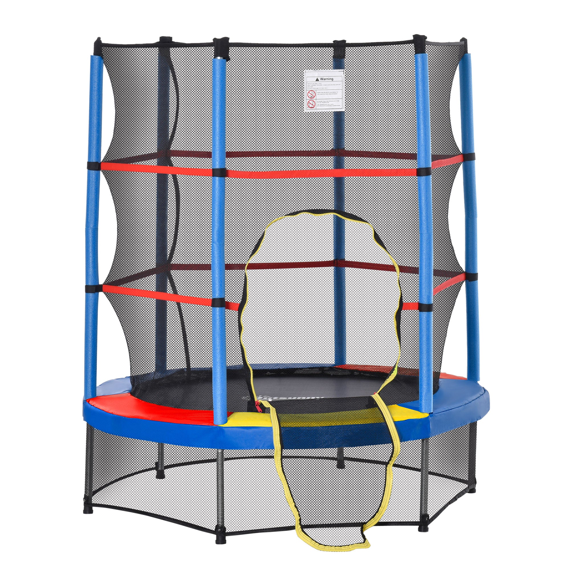 Φ5FT Kids Trampoline with Enclosure Net for Age 3 to 6 Years, Mixed Color