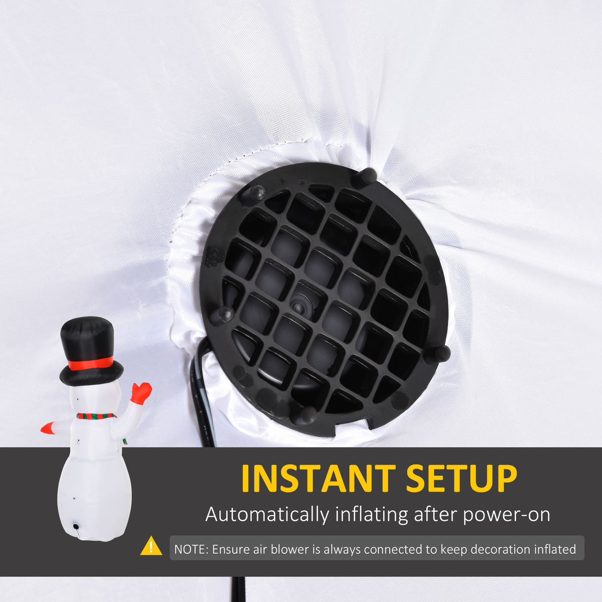 8’ Christmas Inflatables Outdoor Decorations Snowman, Blow-Up Yard Christmas Decor with LED Lights Display