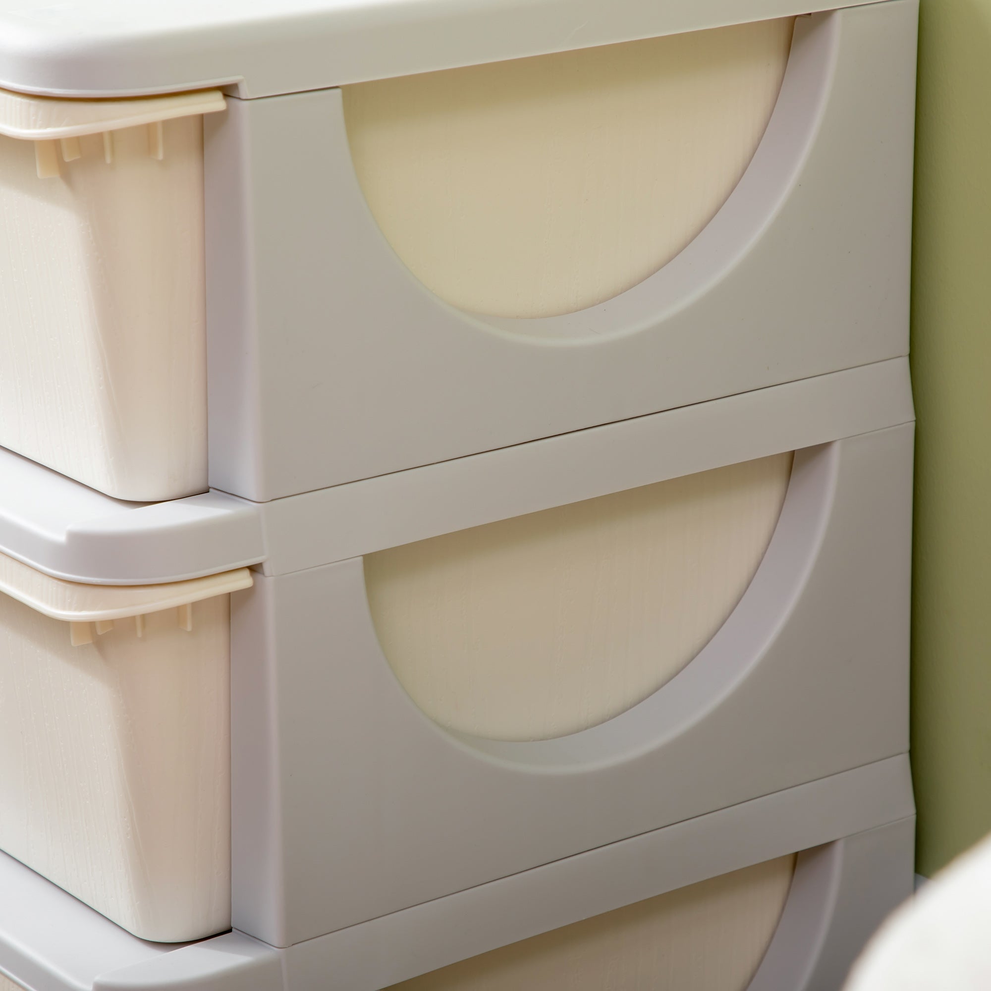 3 Tier Kids Storage Unit, Toy Organizers and Storage with 3 Drawer Chest for Kids Bedroom Nursery Kindergarten Living Room for Boys Girls Toddlers, Cream White