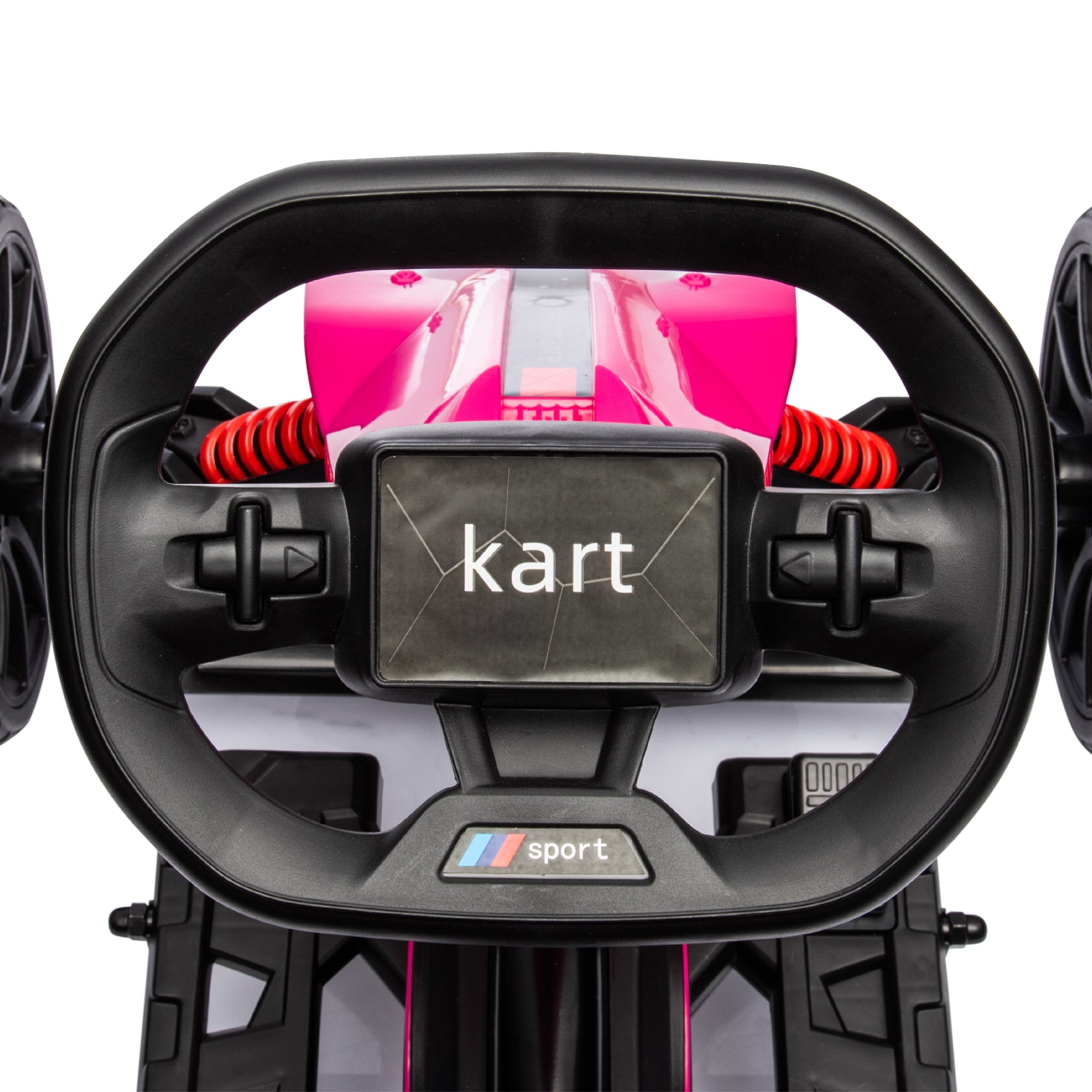12V Electric Go Kart for Kids w/ Adjustable Speed, Pink