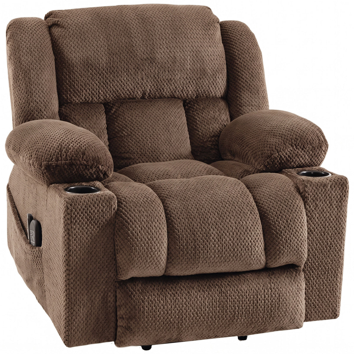 Dual Motor Power Lift Recliner Chair with Massage and Heat for Elderly, 180° Flat Recline, Wide Seat, Dark Brown