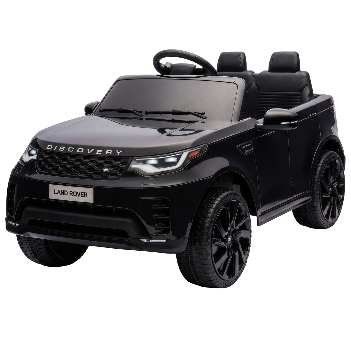 12V Electric Car for Kids, Licensed Land Rover Ride on Car with Parent Remote, Soft Start, 4 Wheel Suspension, Black