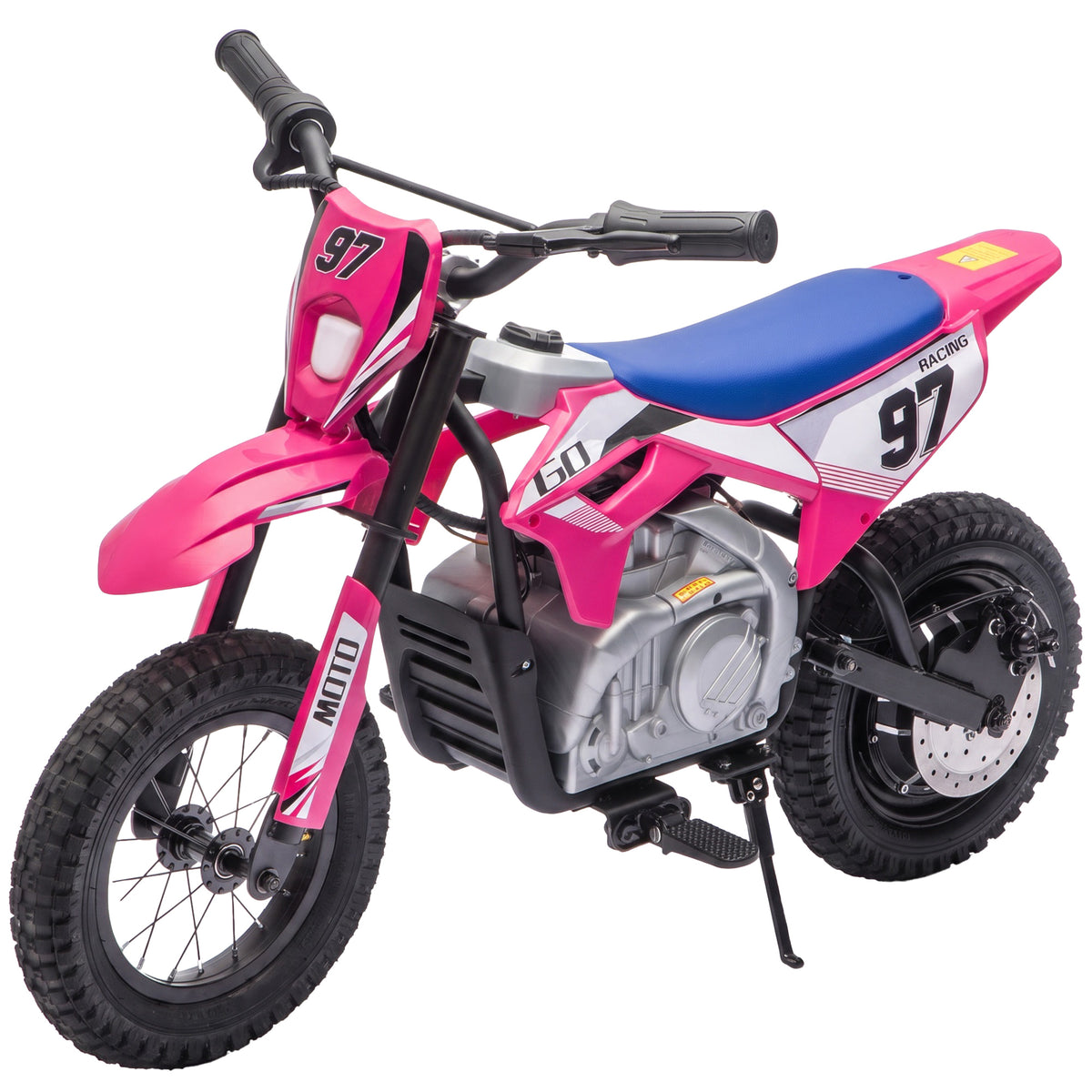 36V Electric Dirt Bike for Kids with Brushless Motor, Up to 9.9 MPH, Inflatable Tires and Rear Suspension, Pink