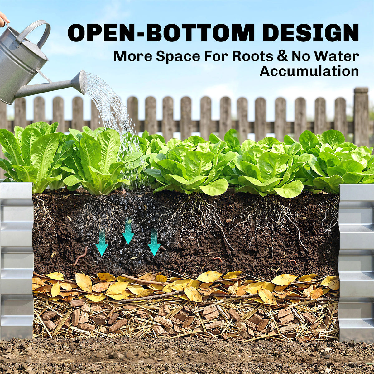 Galvanized Raised Garden Bed, 4' x 2' x 1' Metal Planter Box, for Growing Vegetables, Flowers, Herbs, Succulents, Green