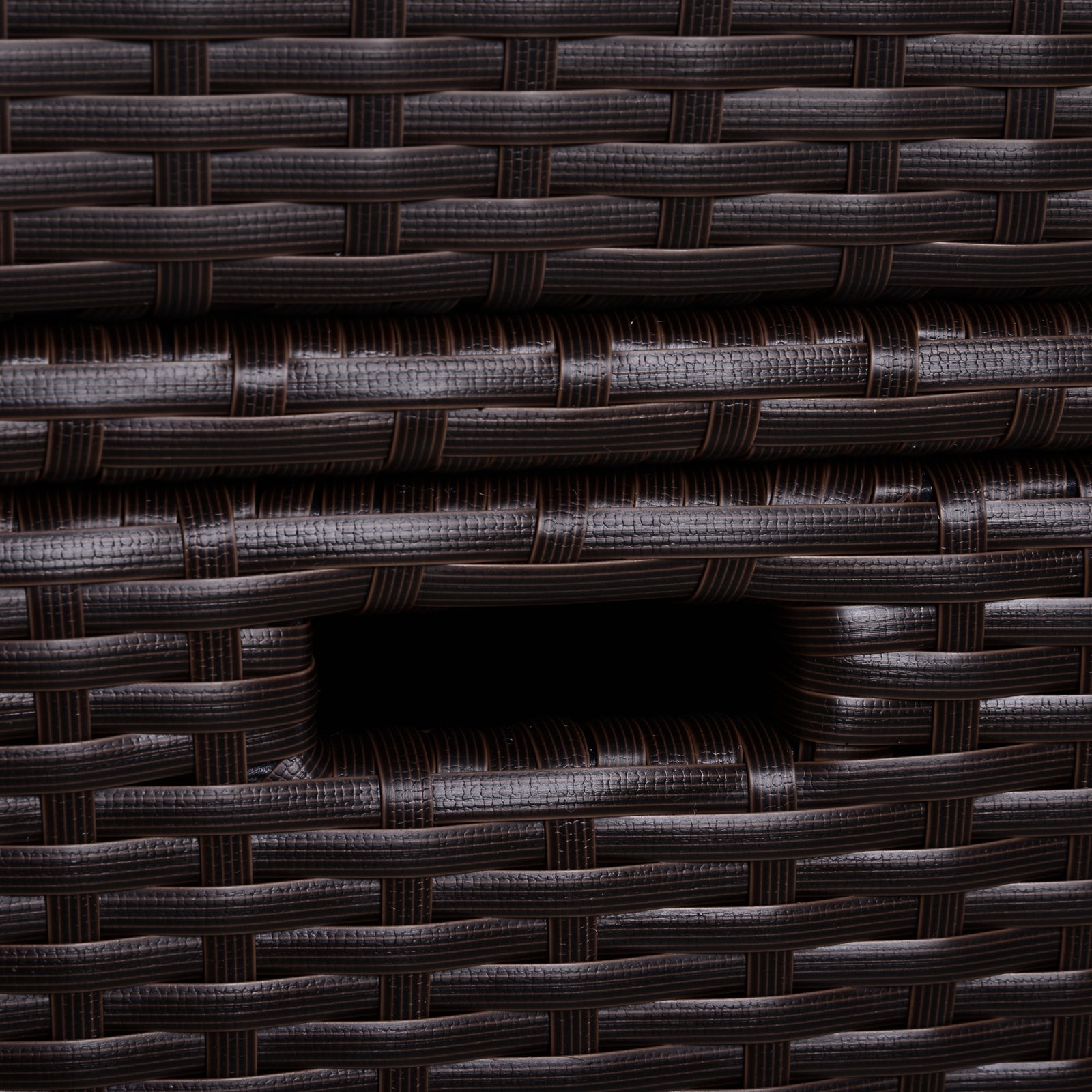 Patio PE Rattan Storage Cabinet, Wicker Pool Cabinet Organizer, Outdoor Towel Rack for Pool with 3 Drawers, Brown - Brown - Image 7