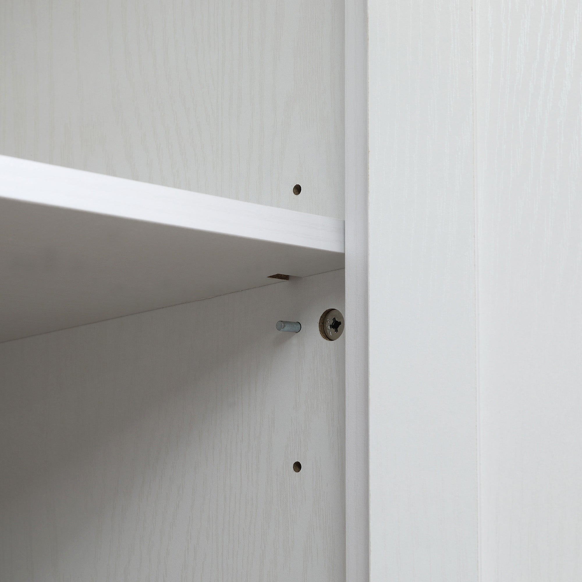 72" Freestanding Kitchen Pantry Cabinet, Farmhouse Tall Storage Cabinet with 4 Door Cabinets and Adjustable Shelves for Dining Room, White