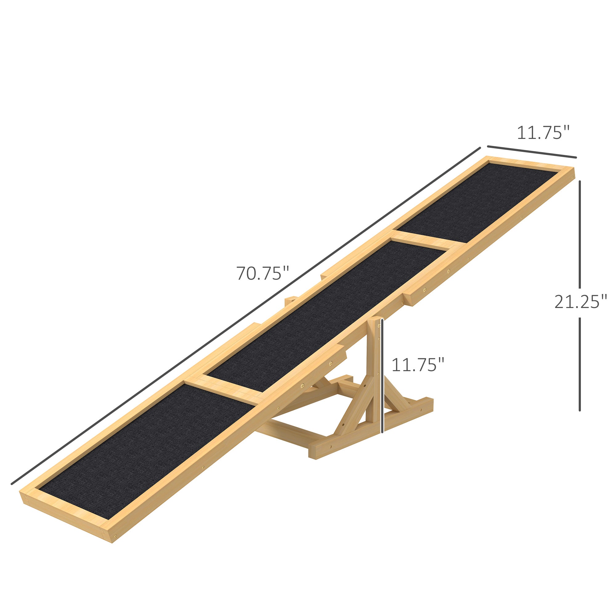 Wooden Dog Agility Seesaw for Training and Exercise, Yellow - Yellow - Image 3