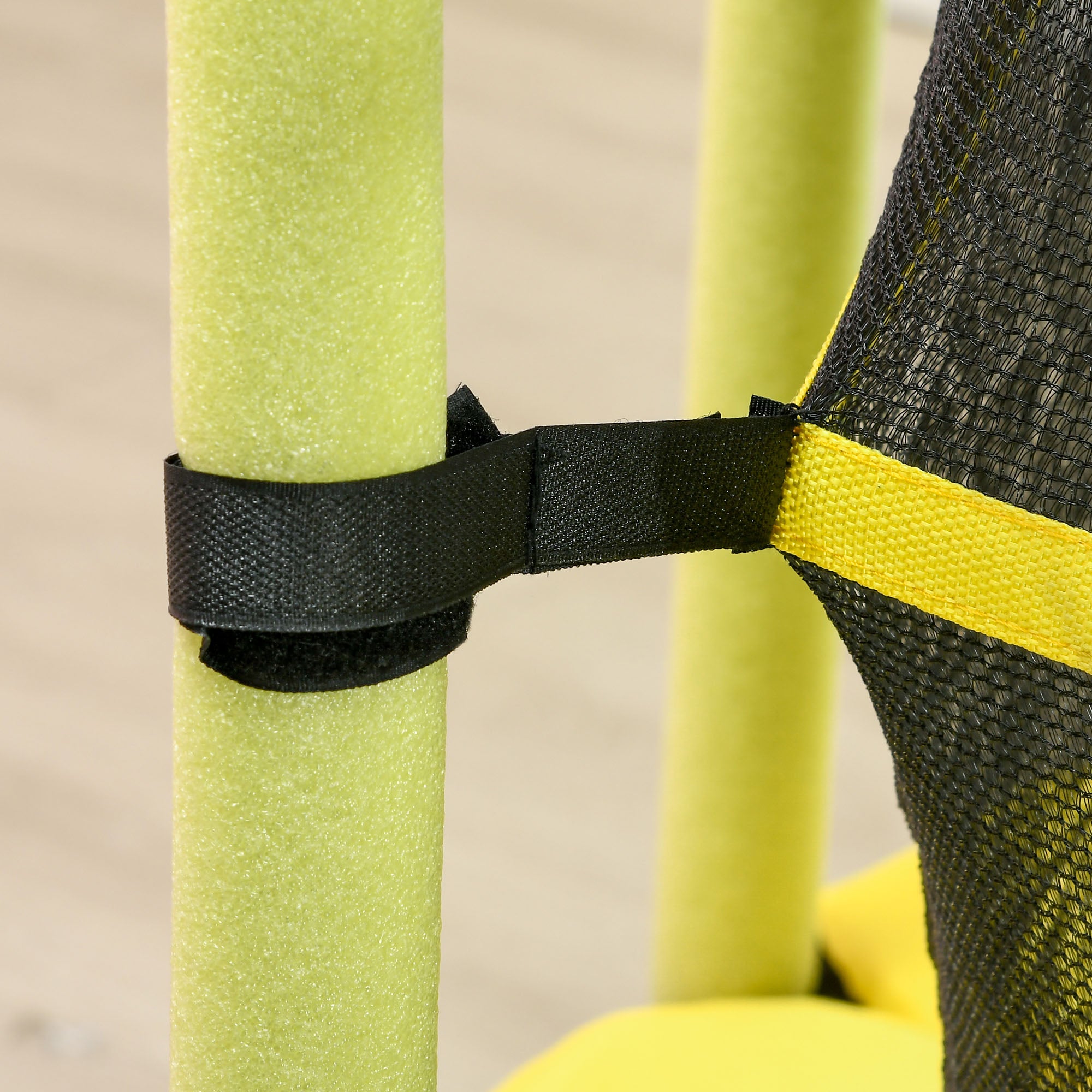 4.6' Trampoline for Kids with Safety Enclosure & Ball Pit, Yellow