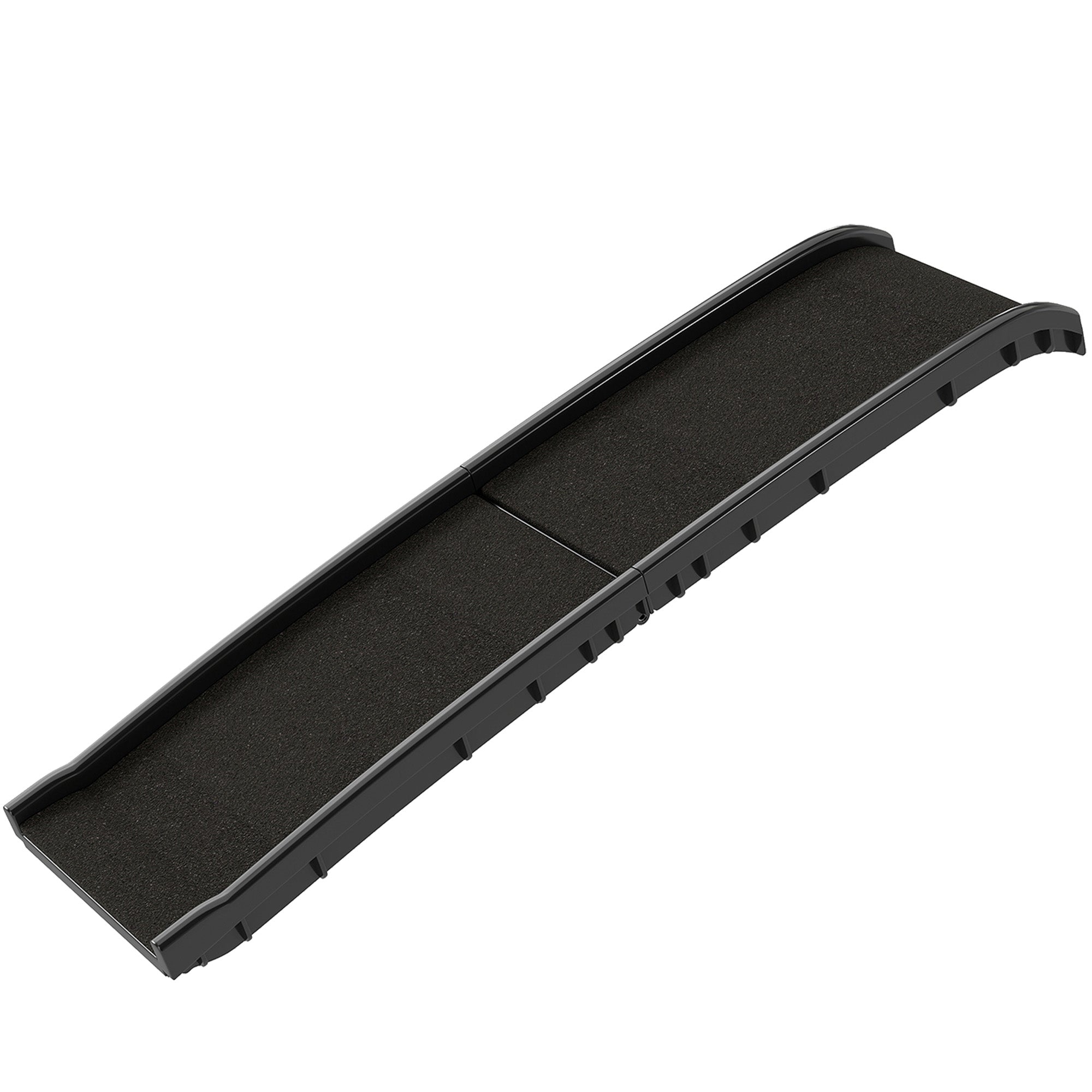 Folding Dog Ramp for Car, 61 Inches Portable Pet Ramp with Non Slip Frosted Surface, Raised Side Rails - Black