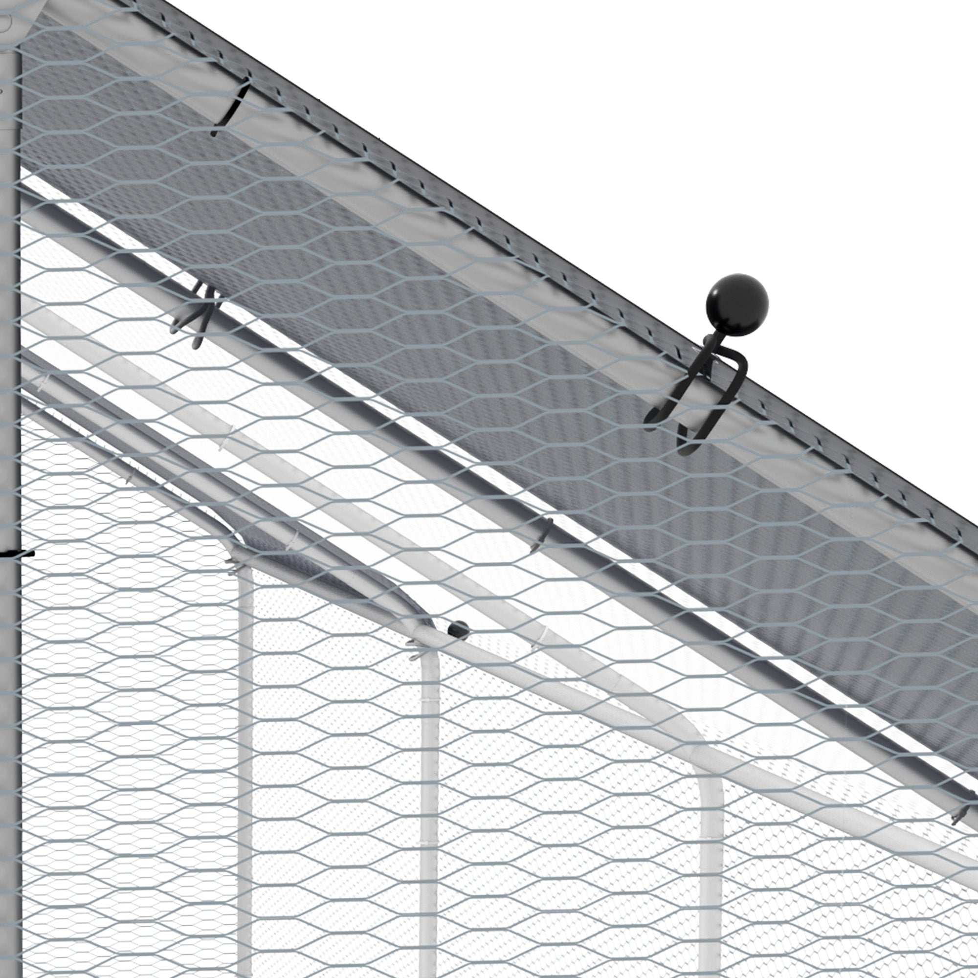Large Chicken Coop Metal Chicken Run for Chickens with Waterproof and Anti-UV Cover, Spire Shaped Walk in Fence Cage Hen House for Outdoor and Yard Farm Use, 1.3" Dia, 9.8' x 26.2' x 6.4' - Silver - Image 8