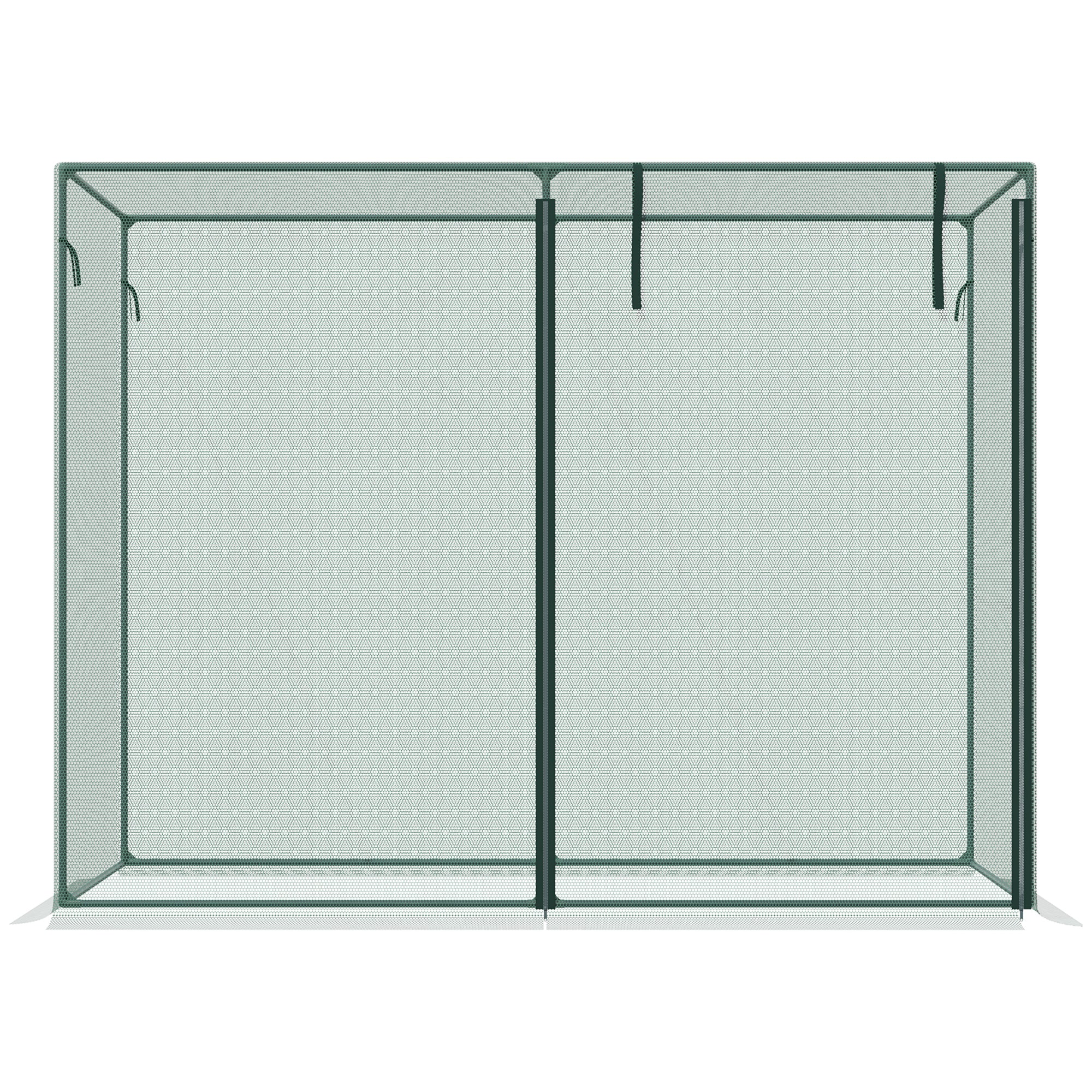6' x 3' x 5' Crop Cage, Plant Protection Tent with Zippered Doors for Vegetable Garden, Backyard, Green - Green - Image 7