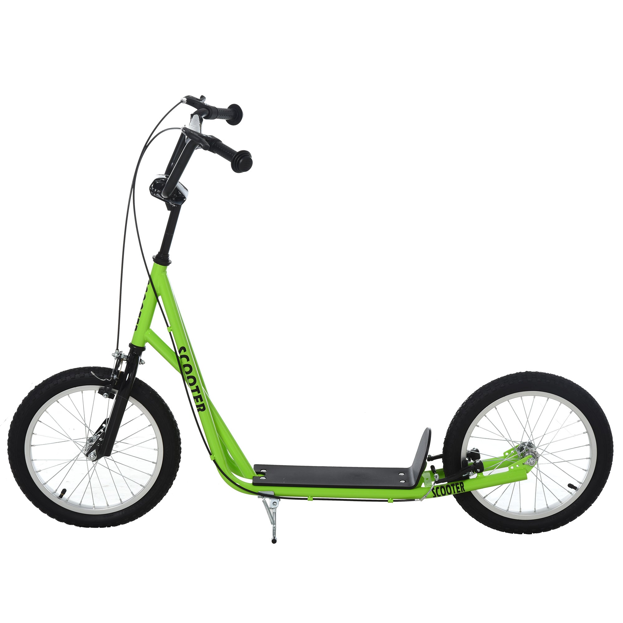 Youth Scooter Kick Scooter for Kids 5+ with Adjustable Handlebar Front and Rear Dual Brakes, Light Green