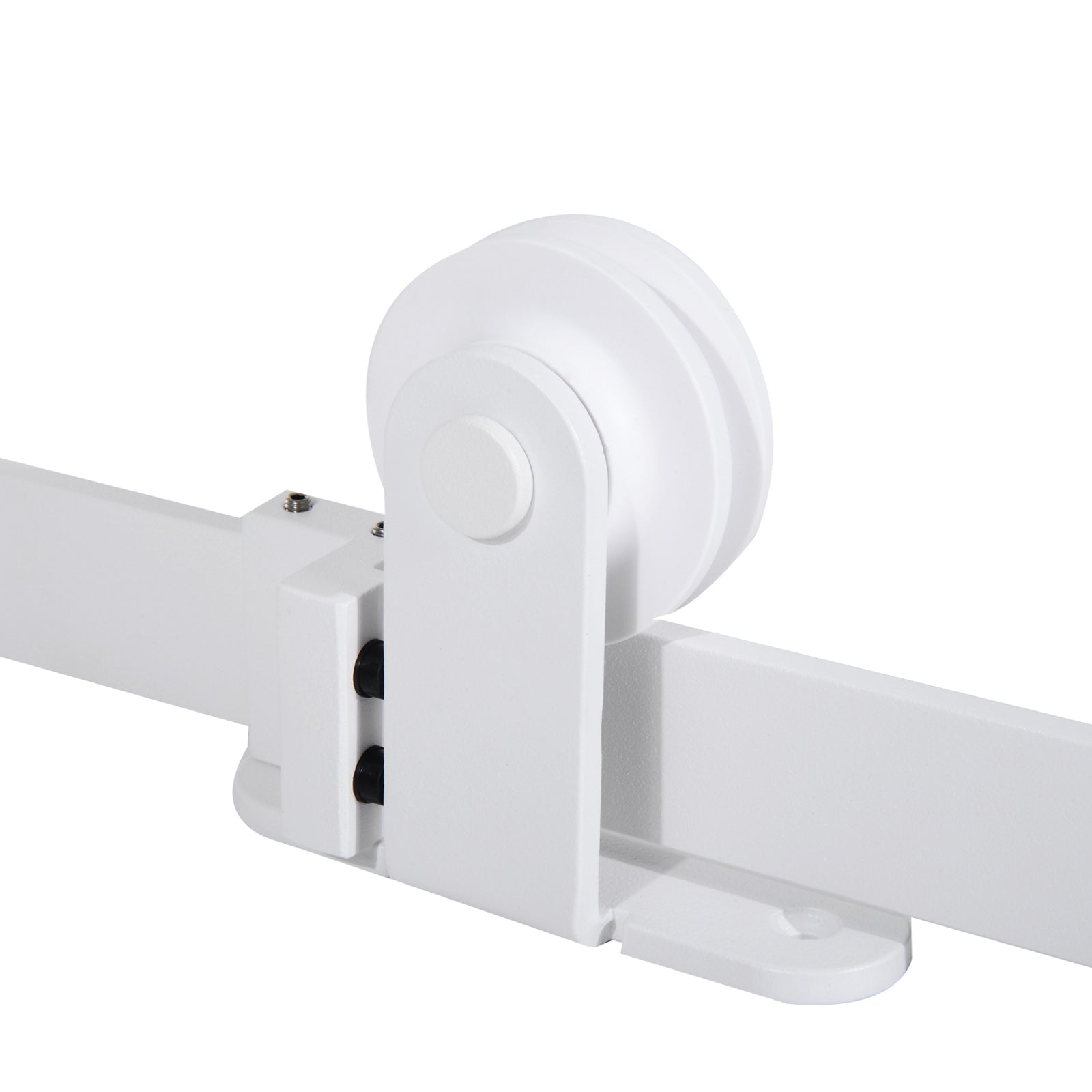 6' Rustic Interior Sliding Barn Door Mounting Hardware Kit - White