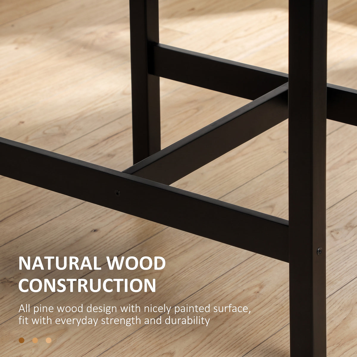Solid Wood Kitchen Table, Drop Leaf Tables for Small Spaces, Folding Dining Table, Black