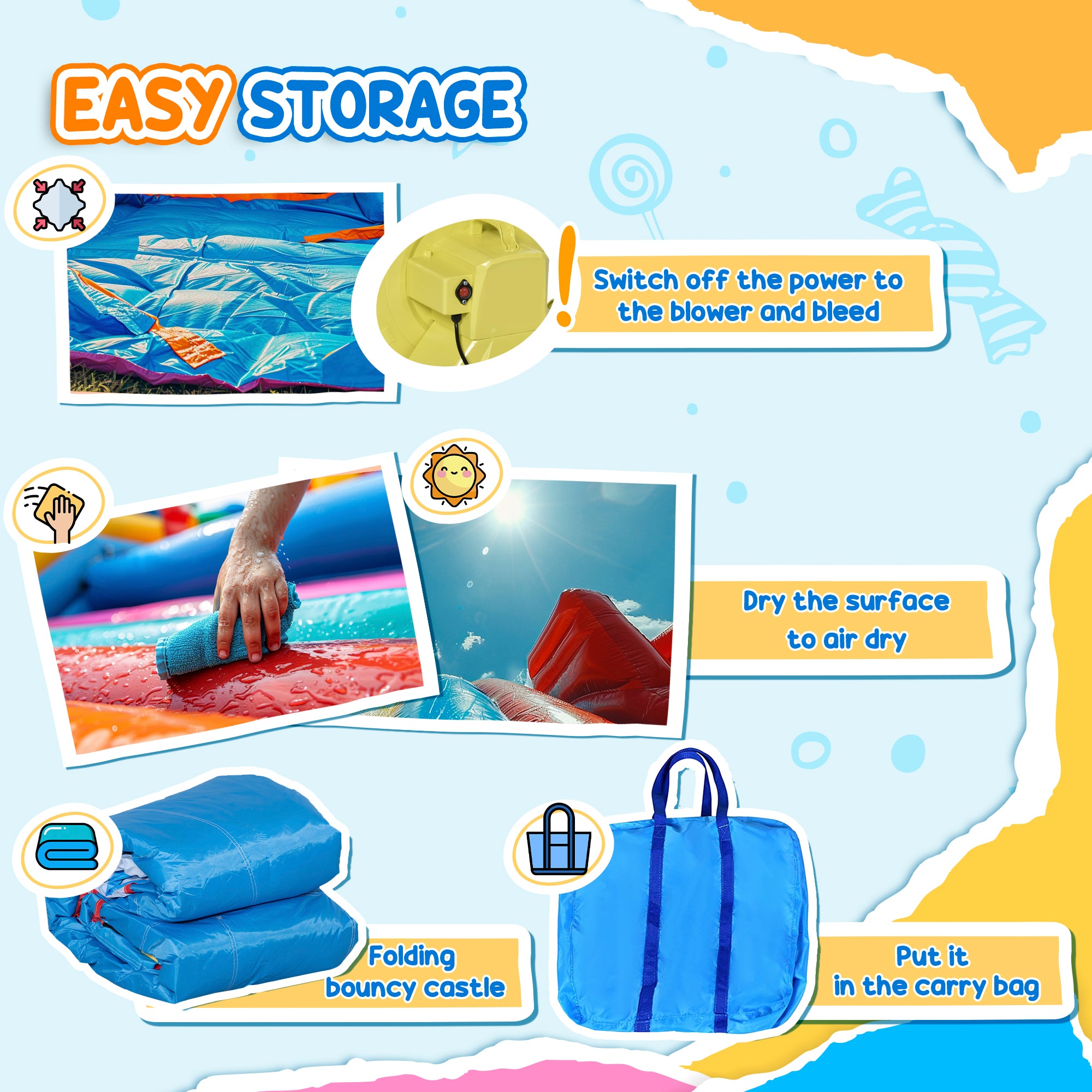 6-in-1 Inflatable Water Slide with Splash Pool, Slide, Climbing Wall, Water Cannon, Inflatable Bounce House for Kids with 2 Min. Inflation