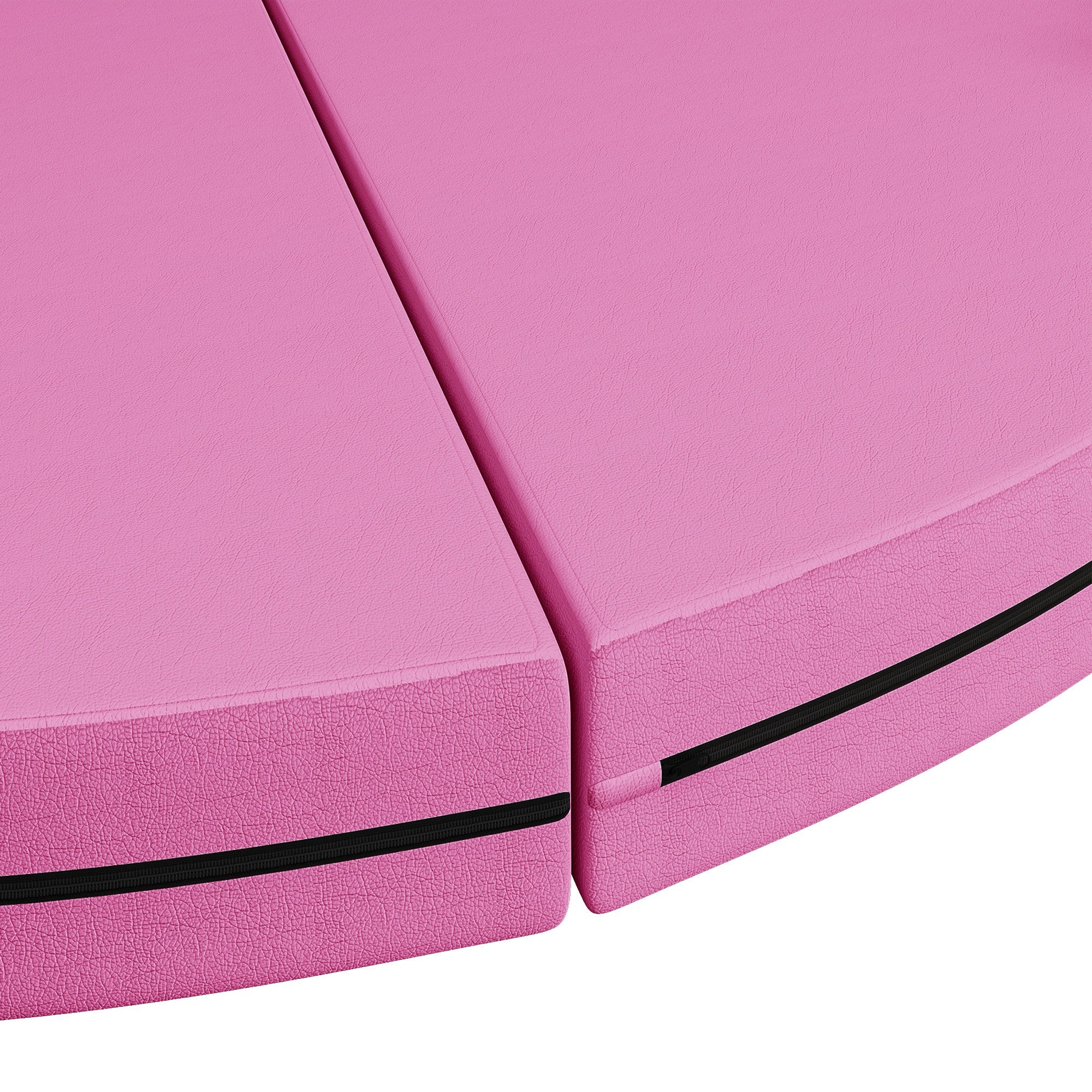 Foldable Crash Mat, Pole Padding with Carrying Handles and EPE Foam for Dance Training and Exercise, Pink