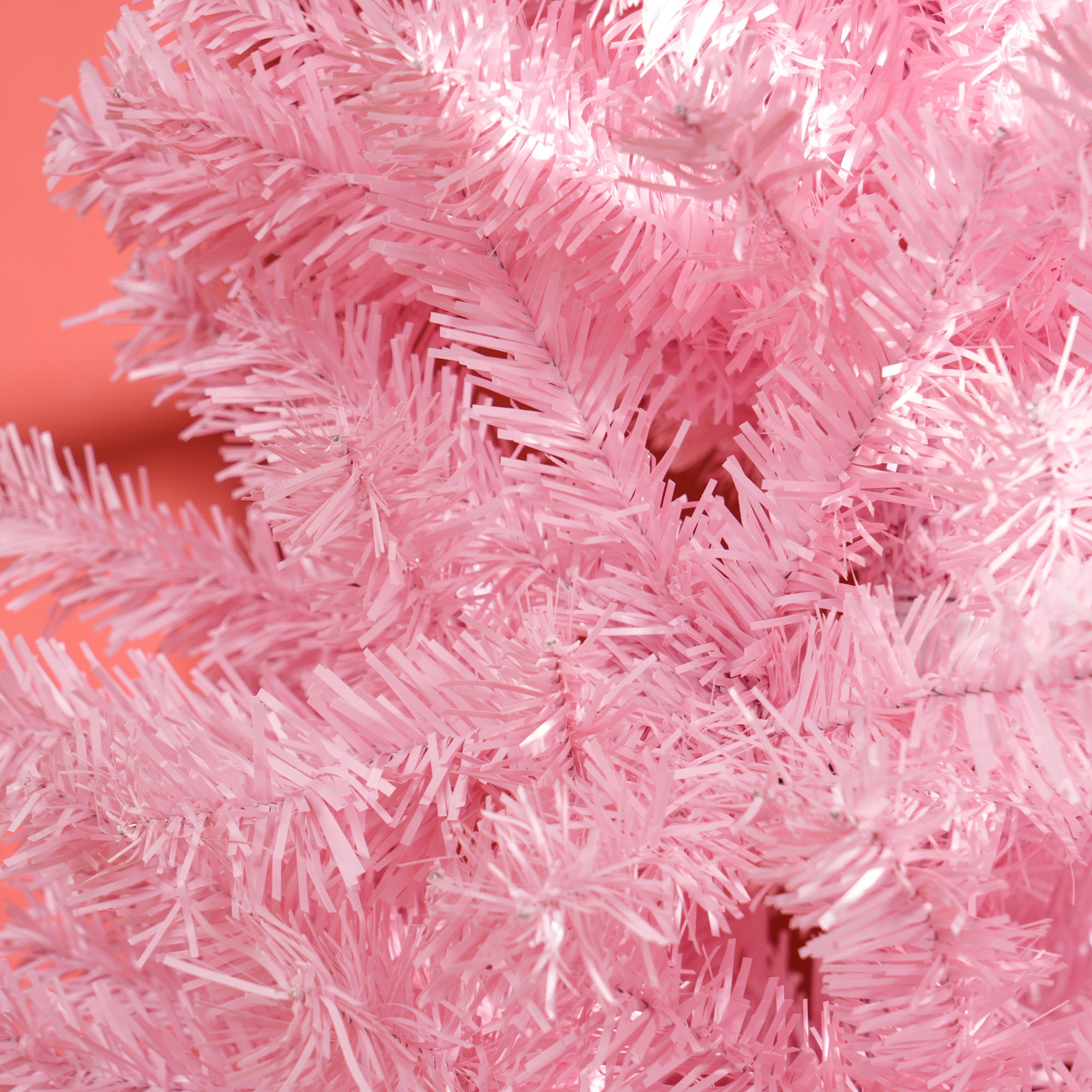 8' Artificial Christmas Tree Douglas Fir Pencil Christmas Tree with 1168 Realistic Branch Tips, Pink