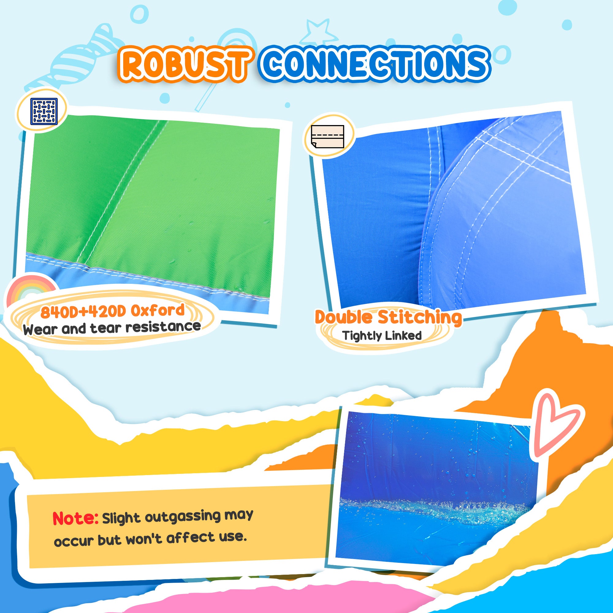 Inflatable Water Slide Bounce House w/ 550W Blower, Large Trampoline, Splash Pool, Basketball Hoop, Dart Board