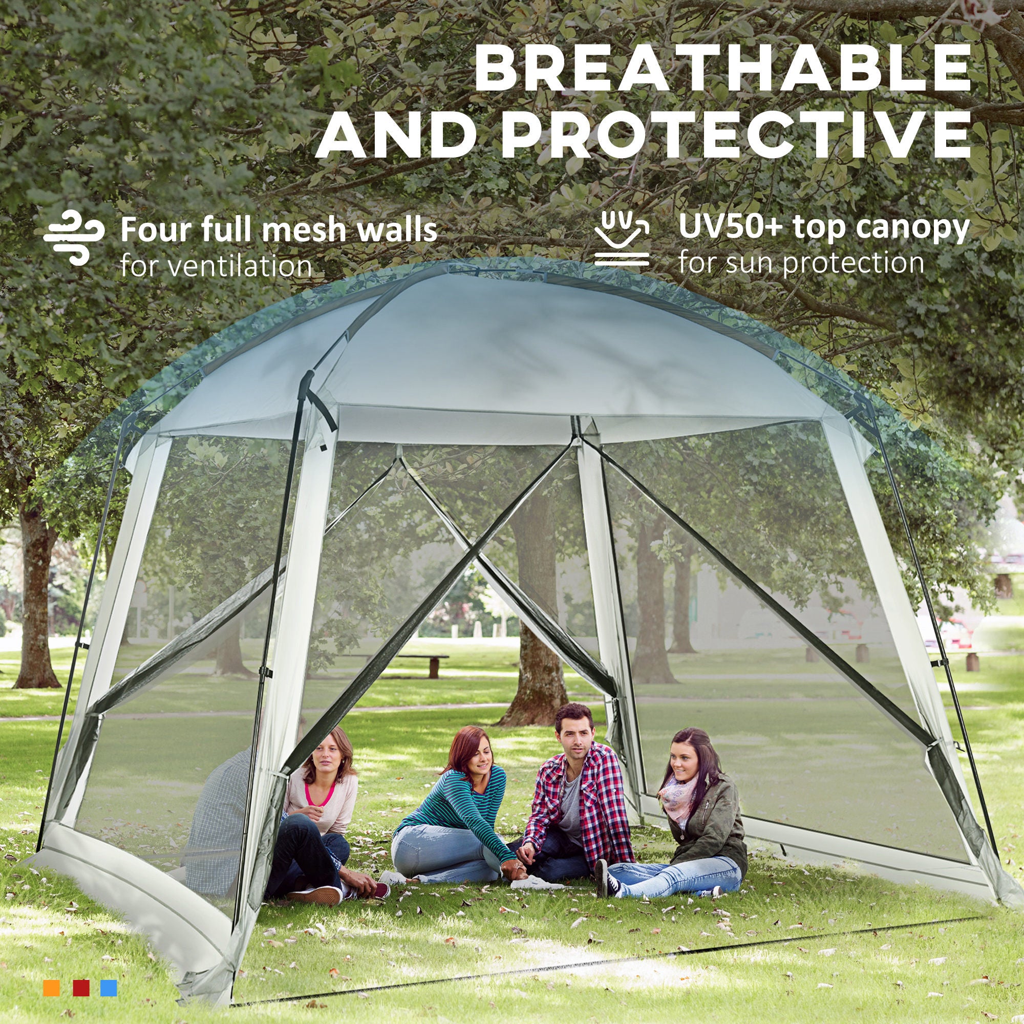 10' x 10' Screen House Room, UV50+ Screen Tent with 2 Doors and Carry Bag, Easy Setup, for Patios Outdoor Camping Activities