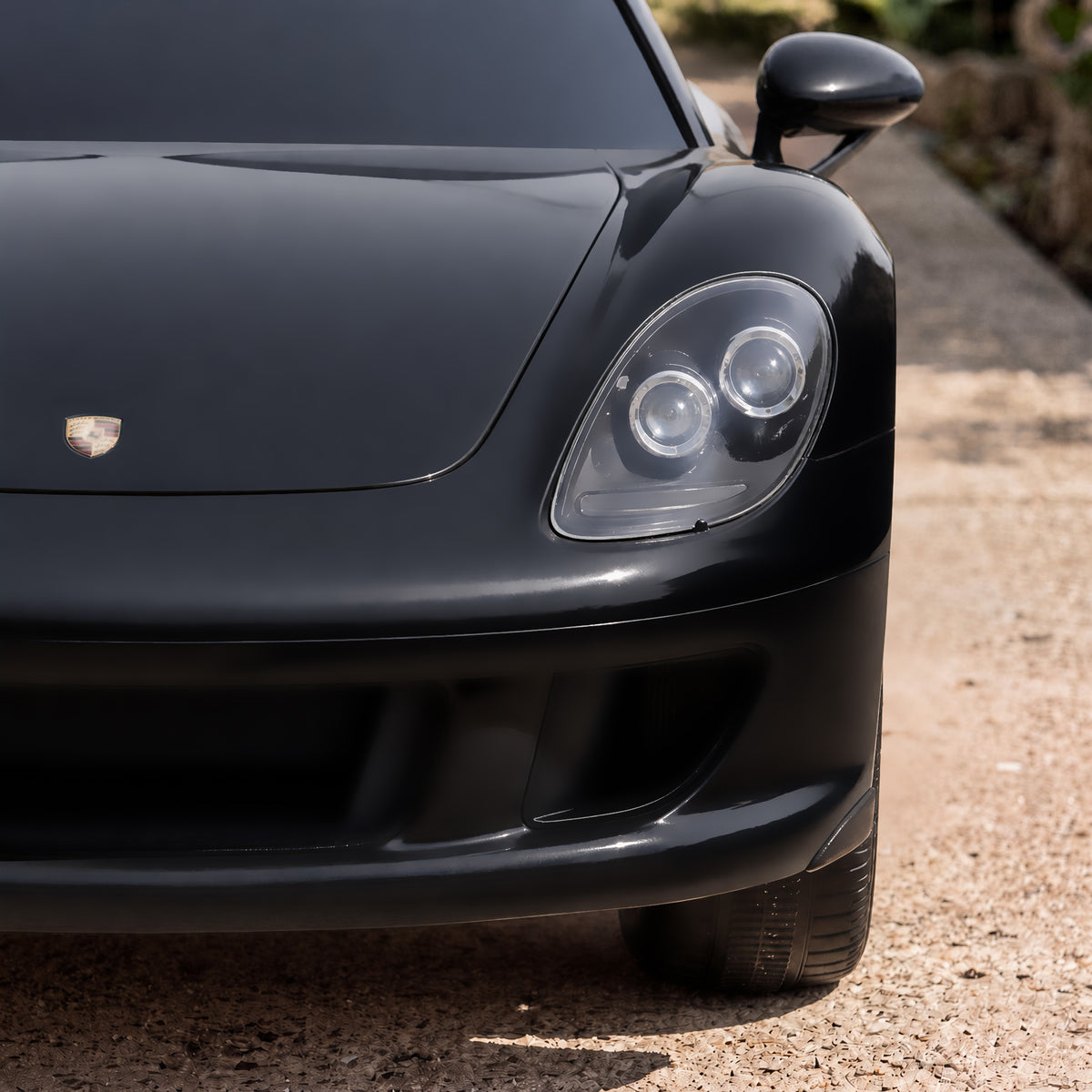 12V Kids Ride On Car, Licensed Porsche Carrera GT with Remote, Rear Suspension, Smooth Start for Ages 3-6, Black