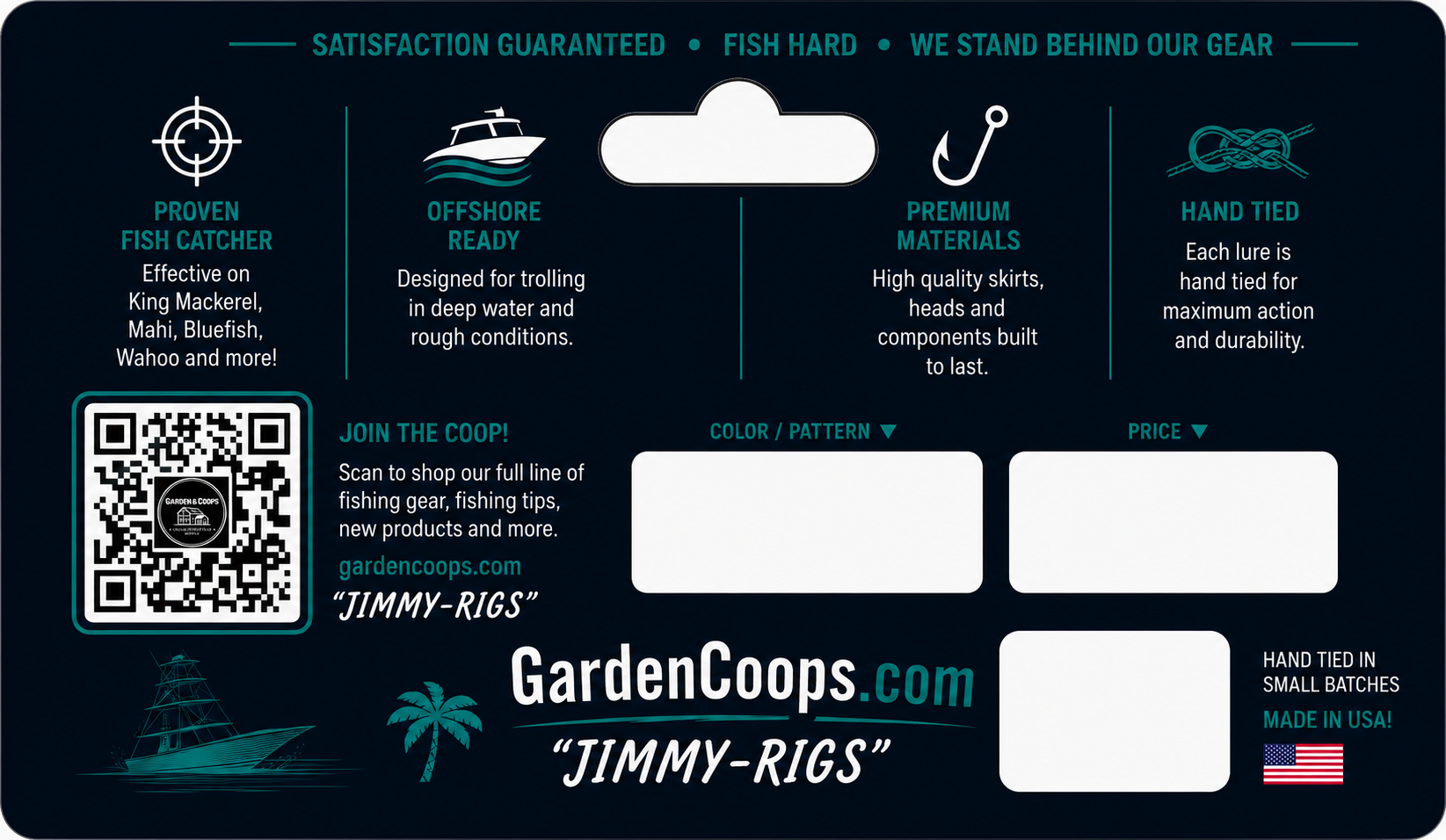 Jimmy-Rigs 4in Skirt Teaser - Fresh & Saltwater Skirted Fishing Lure