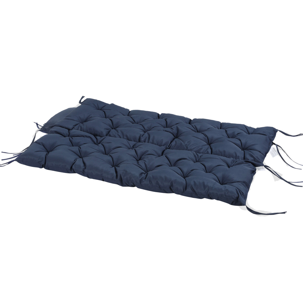 59" x 38" Tufted Bench Cushion for Outdoor Furniture, 3-Seater Replacement for Swing Chair, Patio Sofa/Couch, Dark Blue