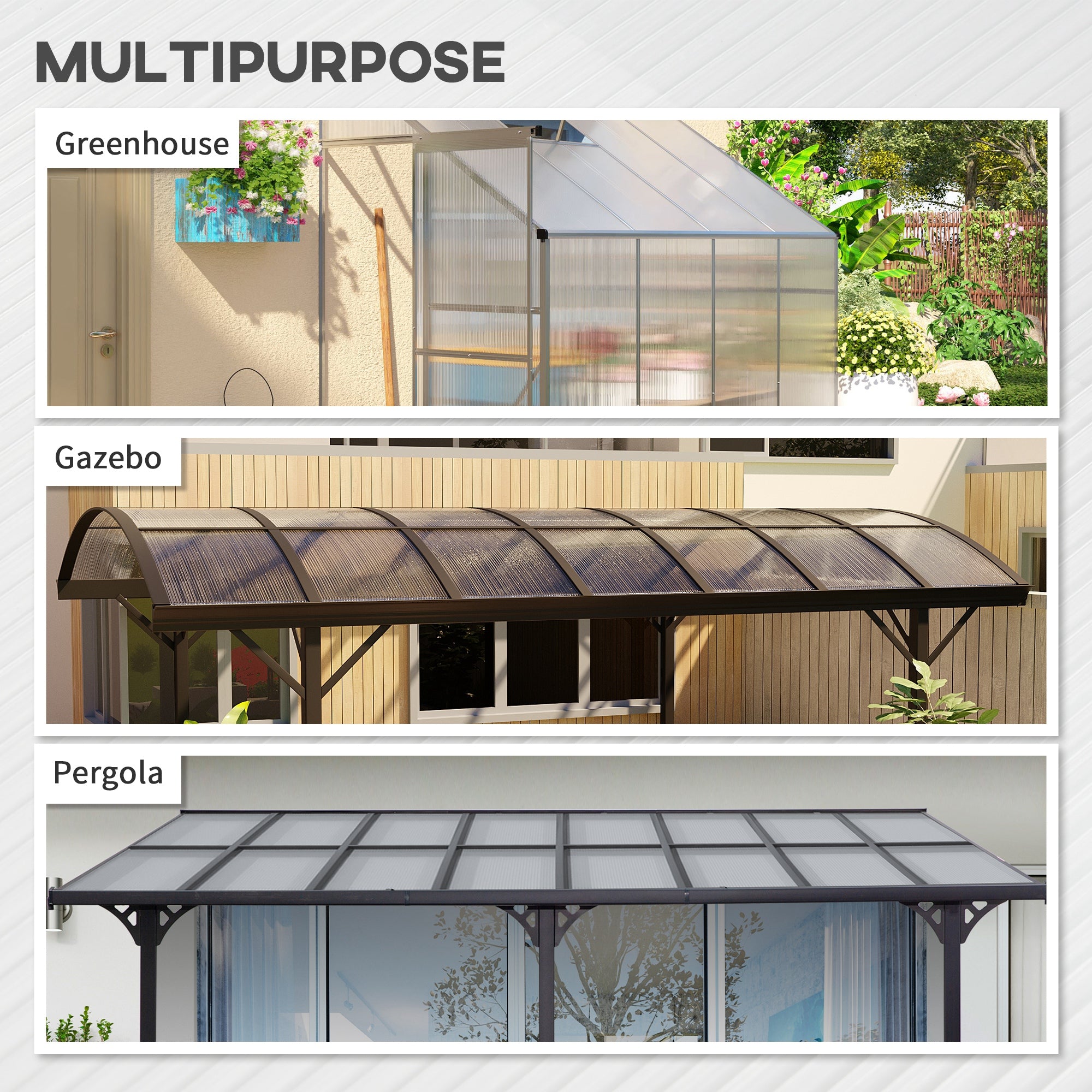 14 Pieces Twin-Wall Polycarbonate Panels Waterproof UV Protected Polycarbonate Greenhouse Panels, 4' x 2' x 0.16", Clear - Clear - Image 6