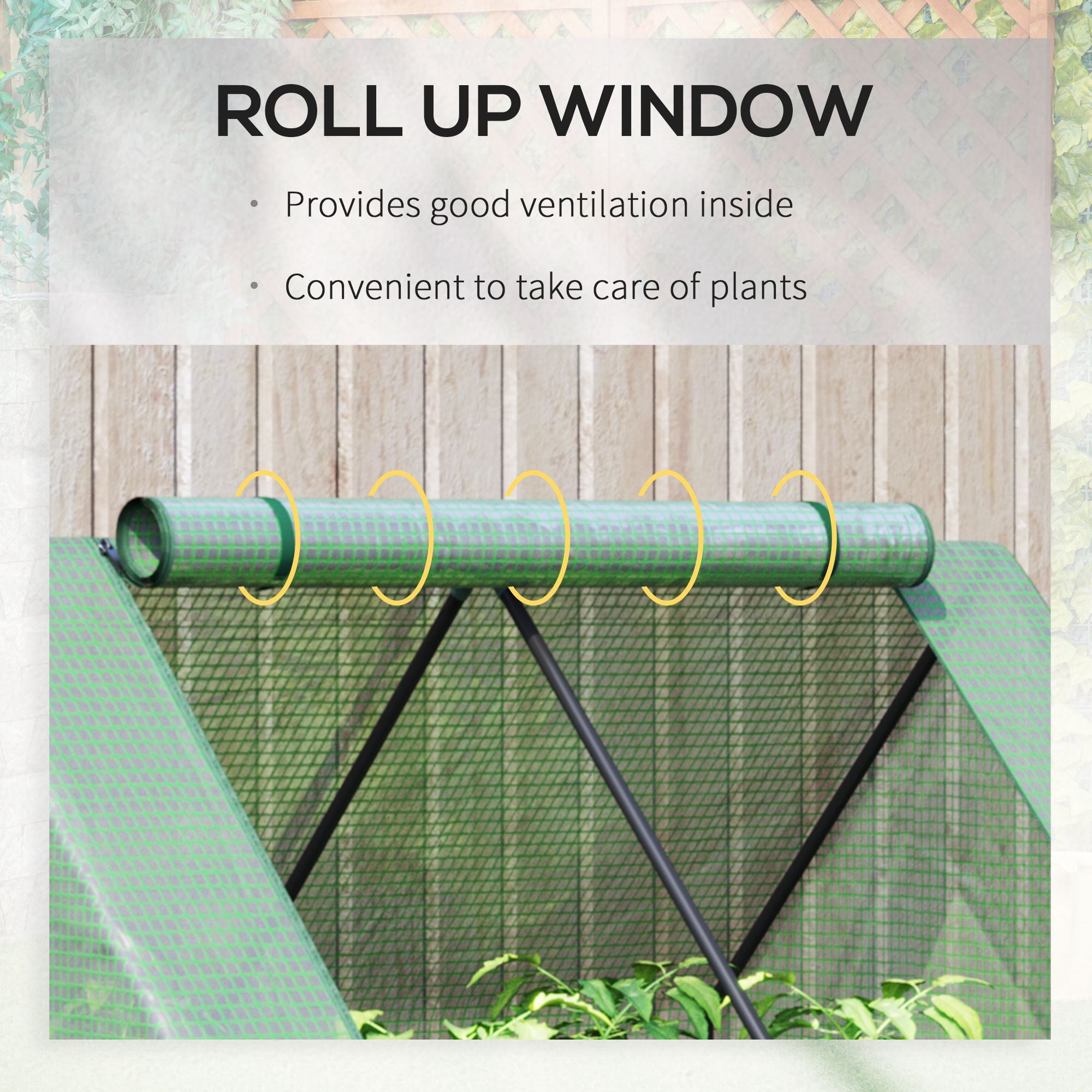 4 x 3 x 3ft Raised Garden Bed with Mini Greenhouse, Galvanized Raised Garden Bed with Cover for Herbs and Vegetables, Small Greenhouse for Patio Garden Balcony, Green - Green - Image 8