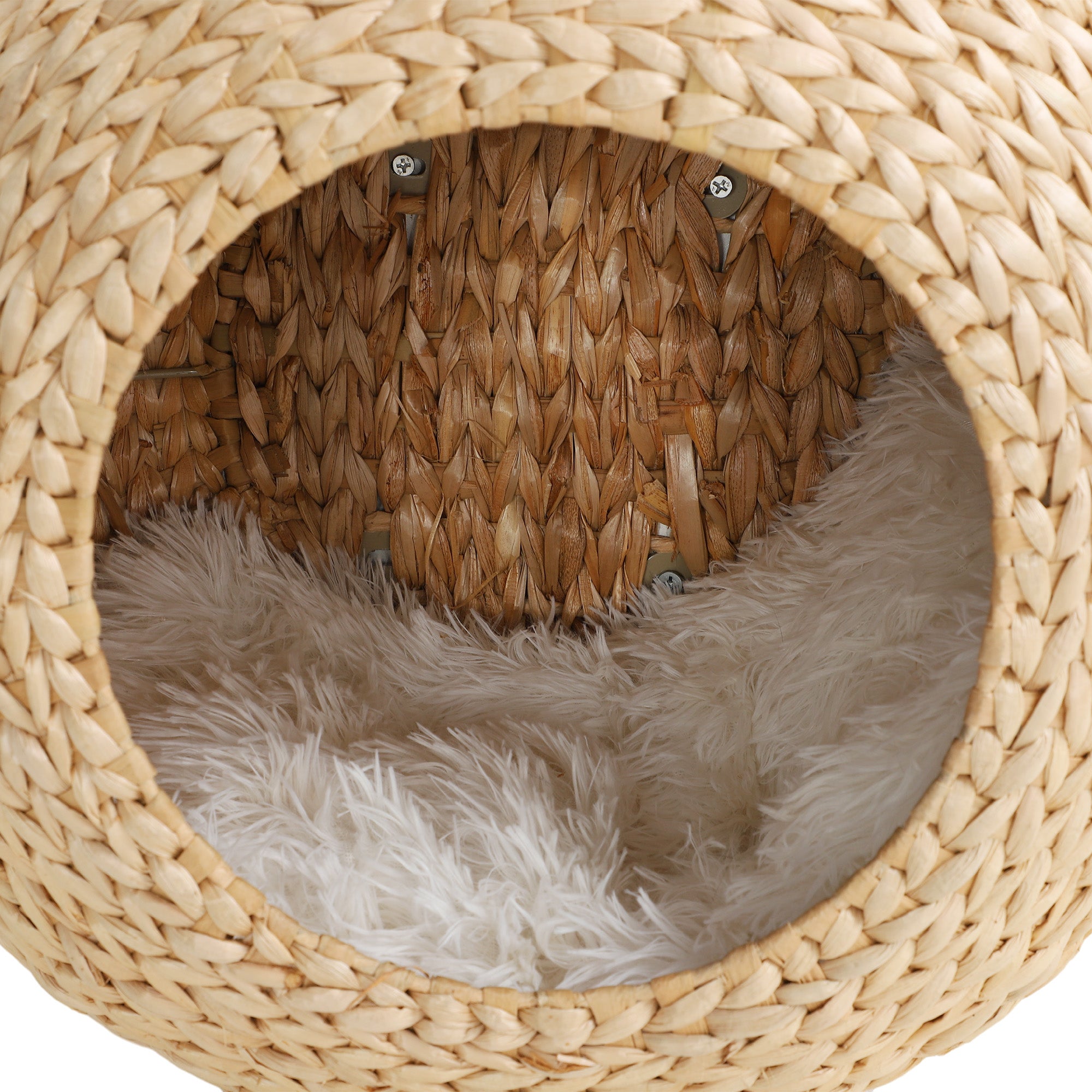 Wall Mounted Cat Condo with Washable Cushion, Natural Wood - Natural Wood - Image 8