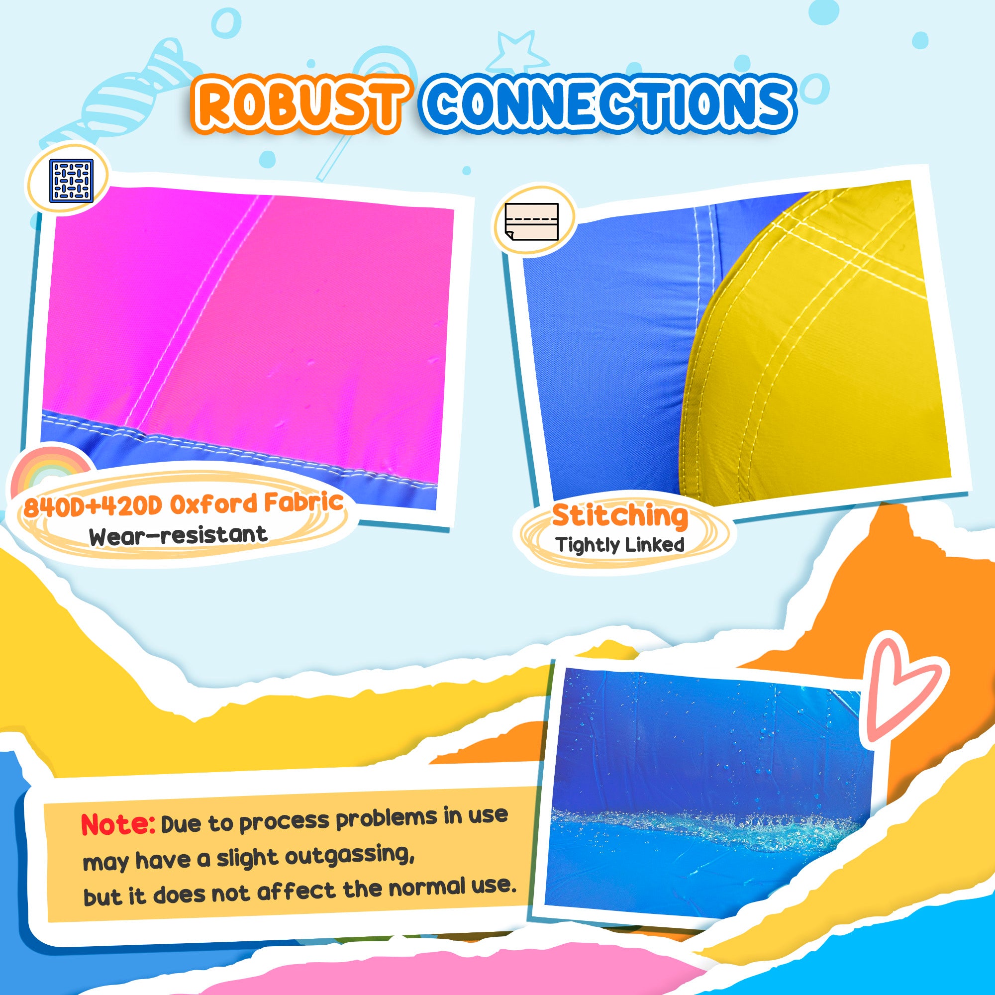 Inflatable Water Slide Bounce House with Trampoline, Climbing Wall, Water Cannon, Basketball Hoop, Splash Pool, 450W Blower, Unicorn Themed Bouncy House for Kids 3-8 Years Old
