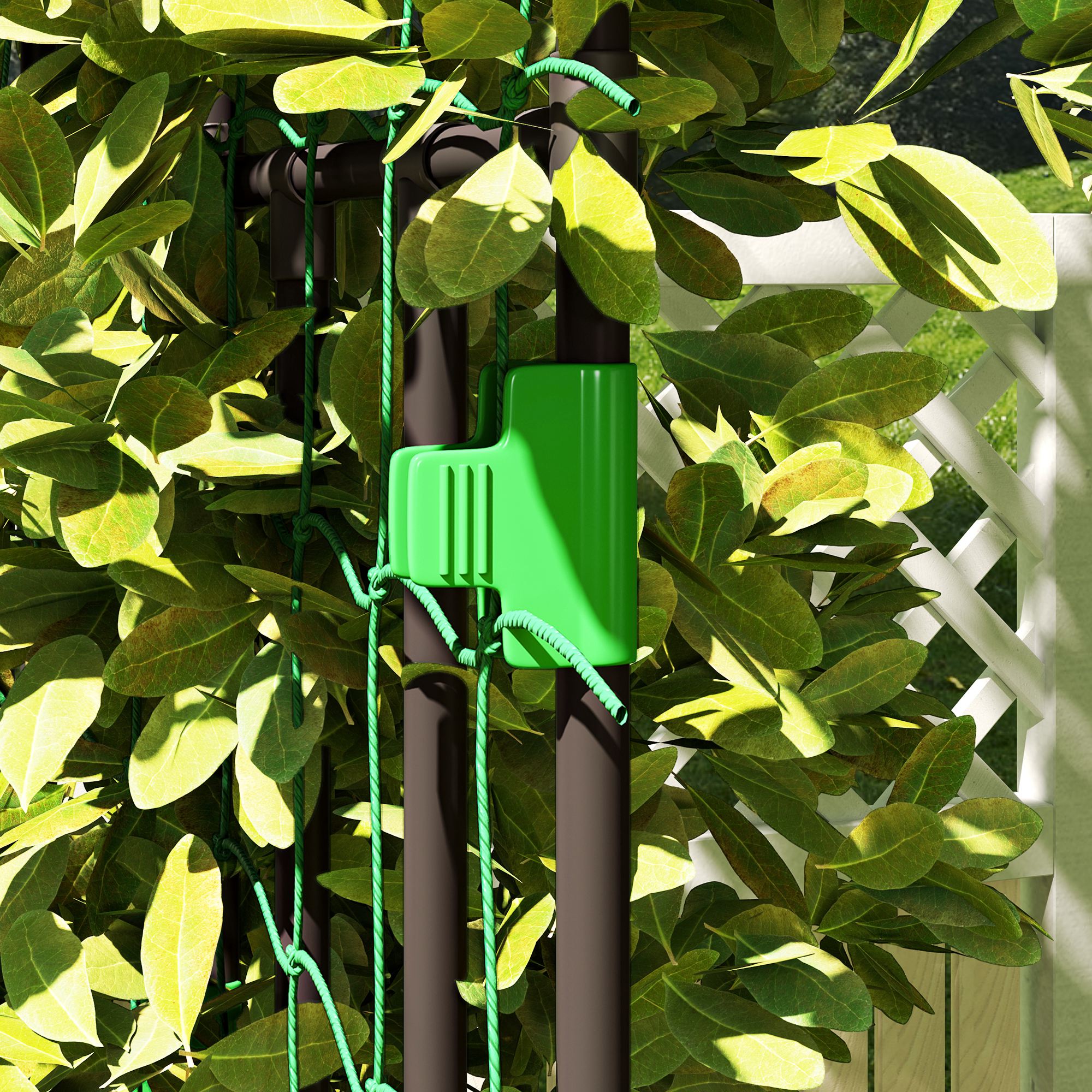 Garden Arch Trellis, 8 FT Tall Metal Plant Trellis Support with Climbing Net, Cucumber Trellis for Climbing Plants - Black - Image 8