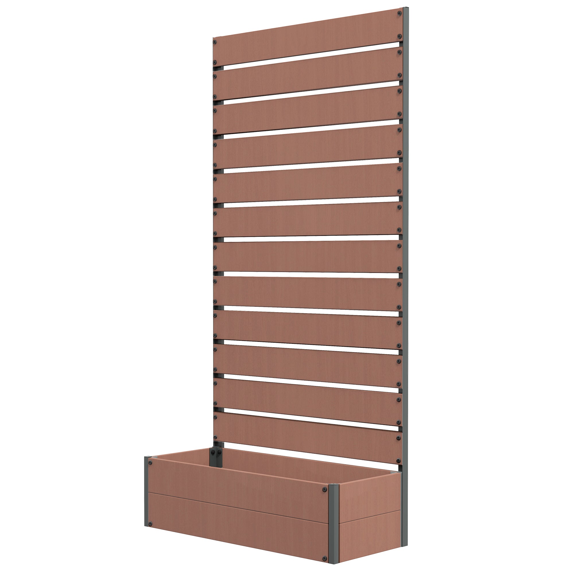 Trellis Planter for Climbing Plants, Raised Garden Bed with Trellis, Planter Box for Outdoor Garden, Light Brown - Light Brown