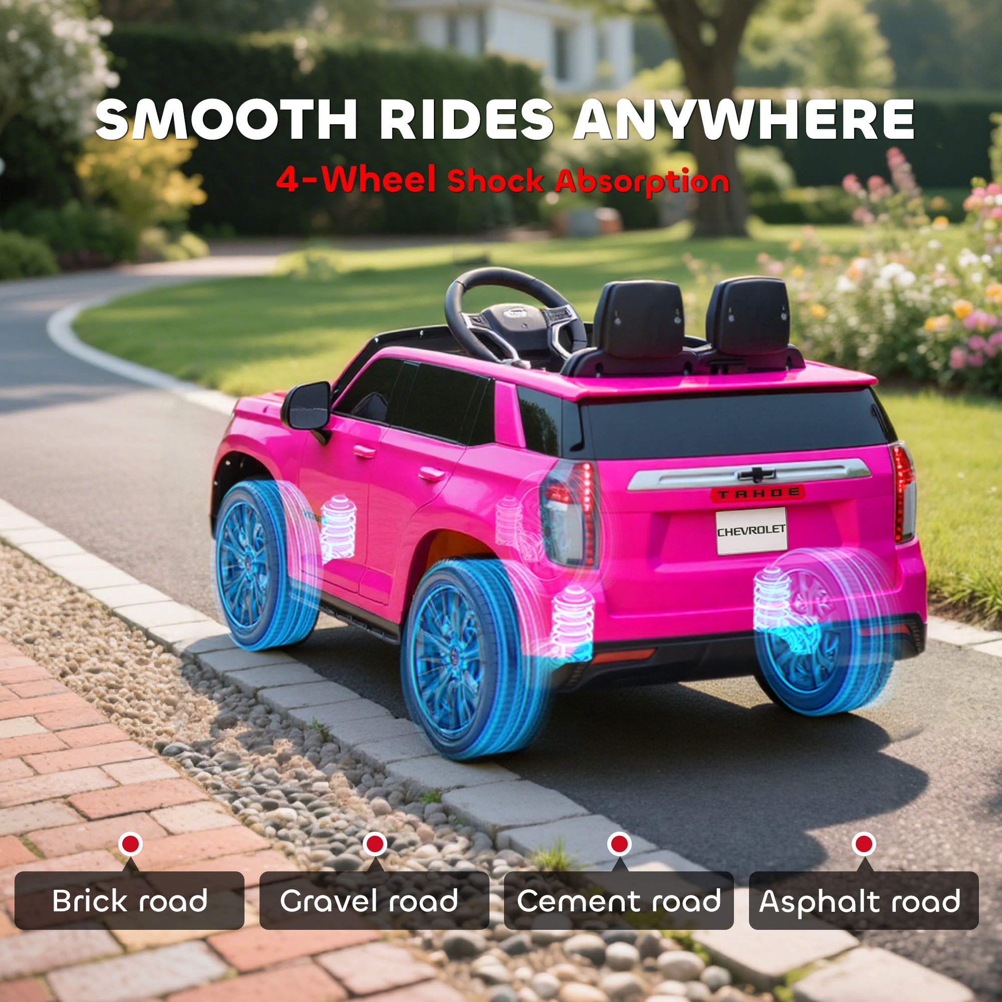 Electric Ride on Car 12V Kids Ride-on Toy, Pink