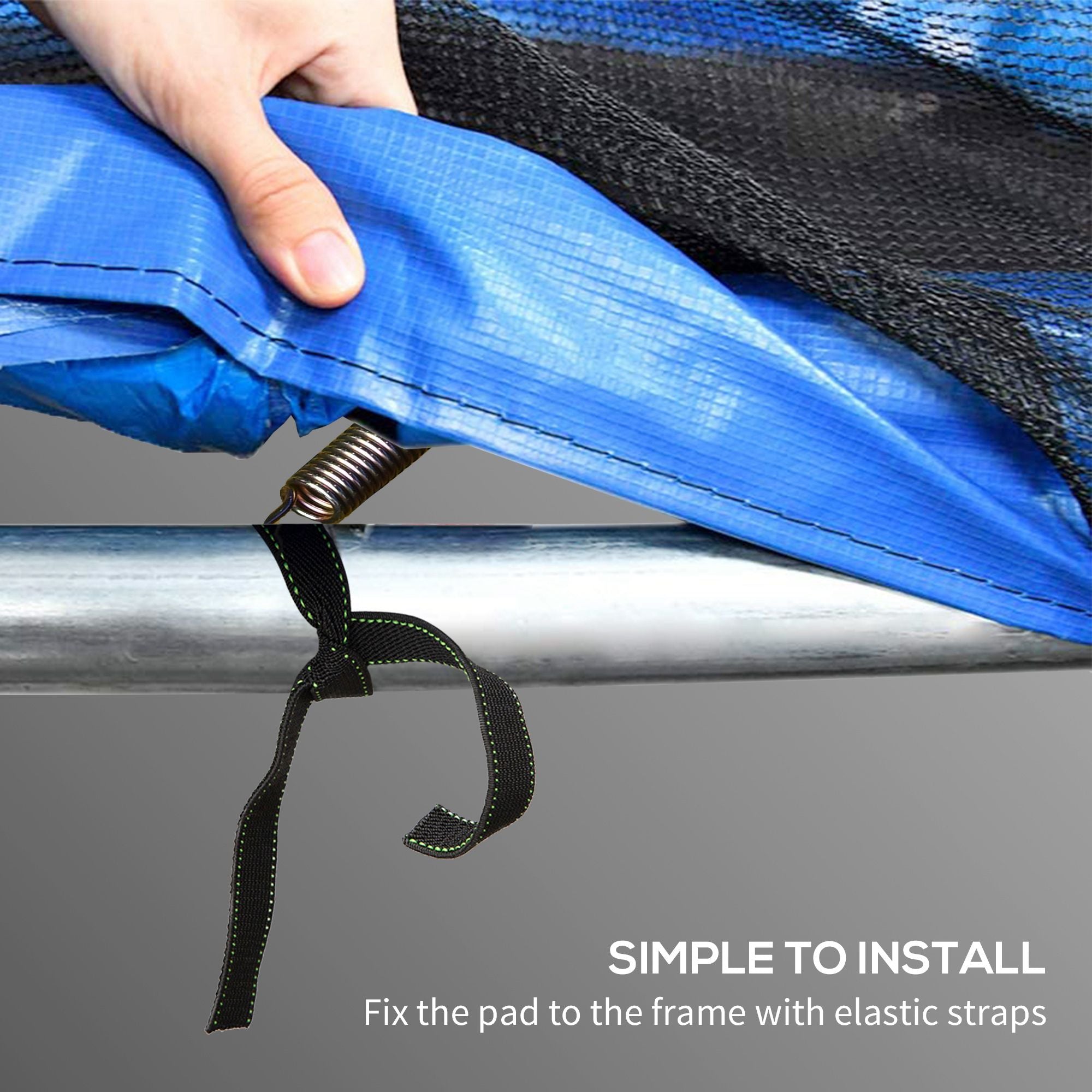 12FT Trampoline Spring Cover, Safety Trampoline Pad Replacement, Waterproof and Tear Resistant, All Weather Trampoline Accessories, Multi Color