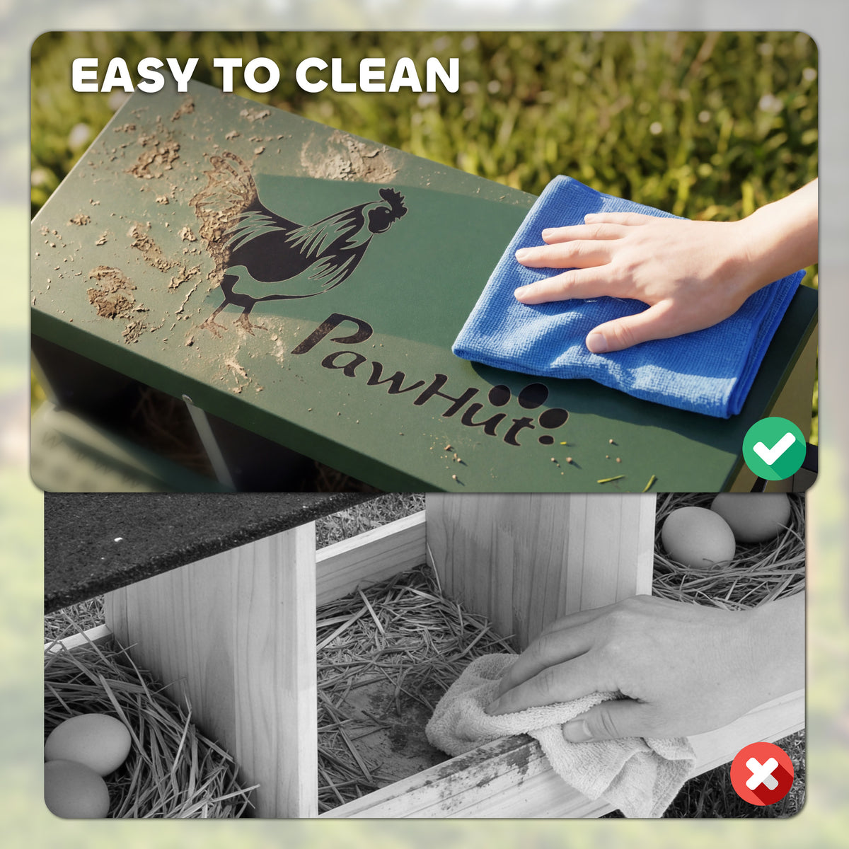 Chicken Nesting Boxes, 8 Compartment Metal Nesting Boxes for Chickens, Two-Tier Egg Laying Boxes with Vented Holes