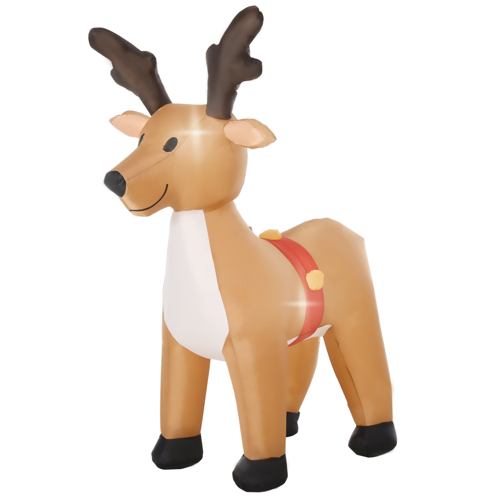 6ft Christmas Inflatables Outdoor Decorations Reindeer, Blow-Up Yard Christmas Decor with LED Lights Display