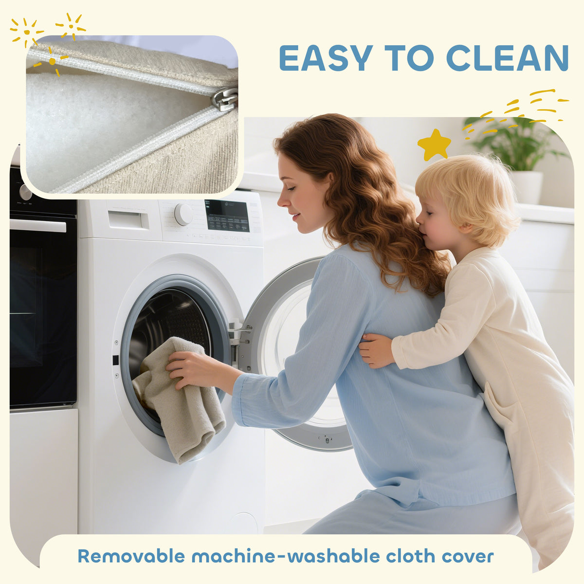 7-Piece Modular Foam Baby Climbing Blocks with Corduroy Covers, Indoor Activity Set for 3-6, Multicolor