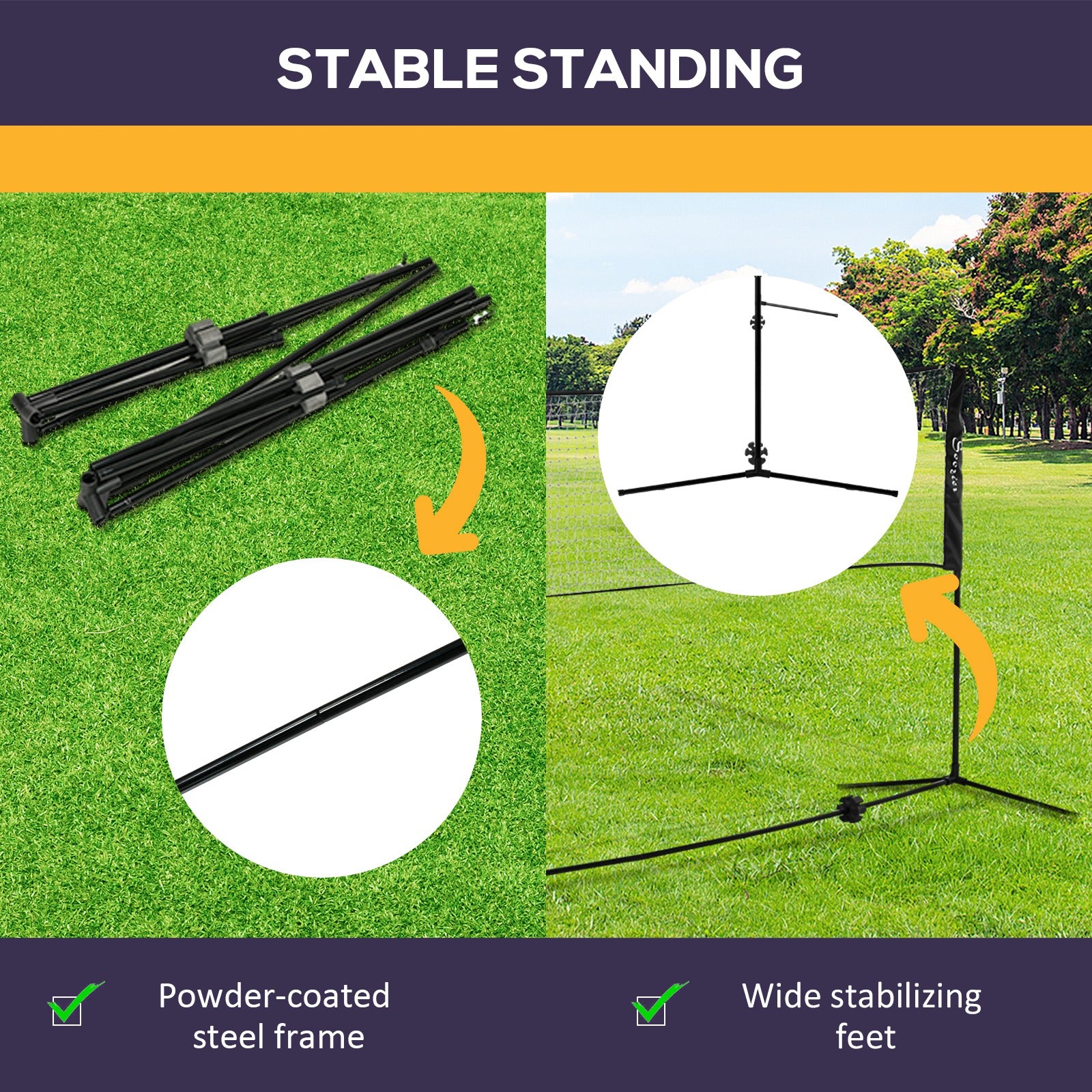 All-in-1 Badminton Set, Height Adjustable for Pickleball, Volleyball, Badminton, Backyard, Beach, Driveway Game