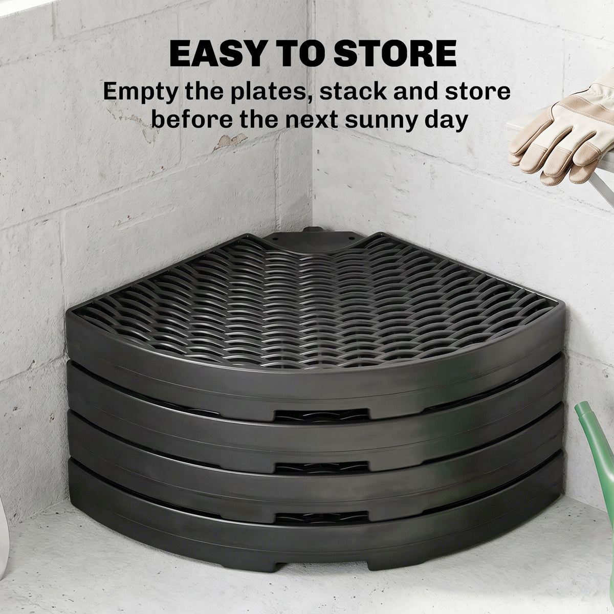 HDPE Material Patio Umbrella Base Weights Sand Filled up to 150 Lb. for Any Offset Umbrella Base | 4-Piece