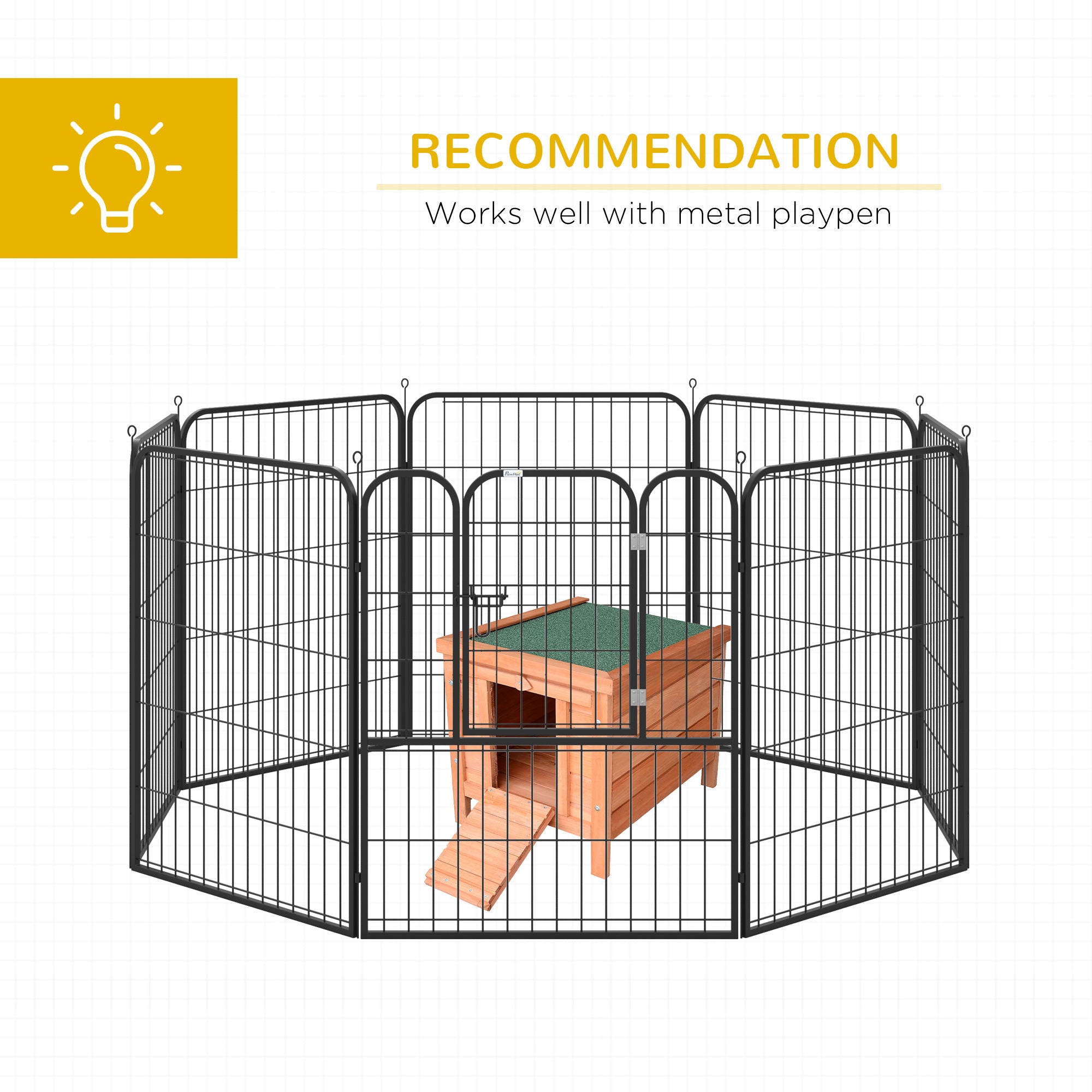 Small Wooden Rabbit Hutch Bunny Cage Guinea Pig Cage Duck House Dog House with Openable & Waterproof Roof, for Rabbits, Chickens, Ducks, Natural - Natural - Image 7