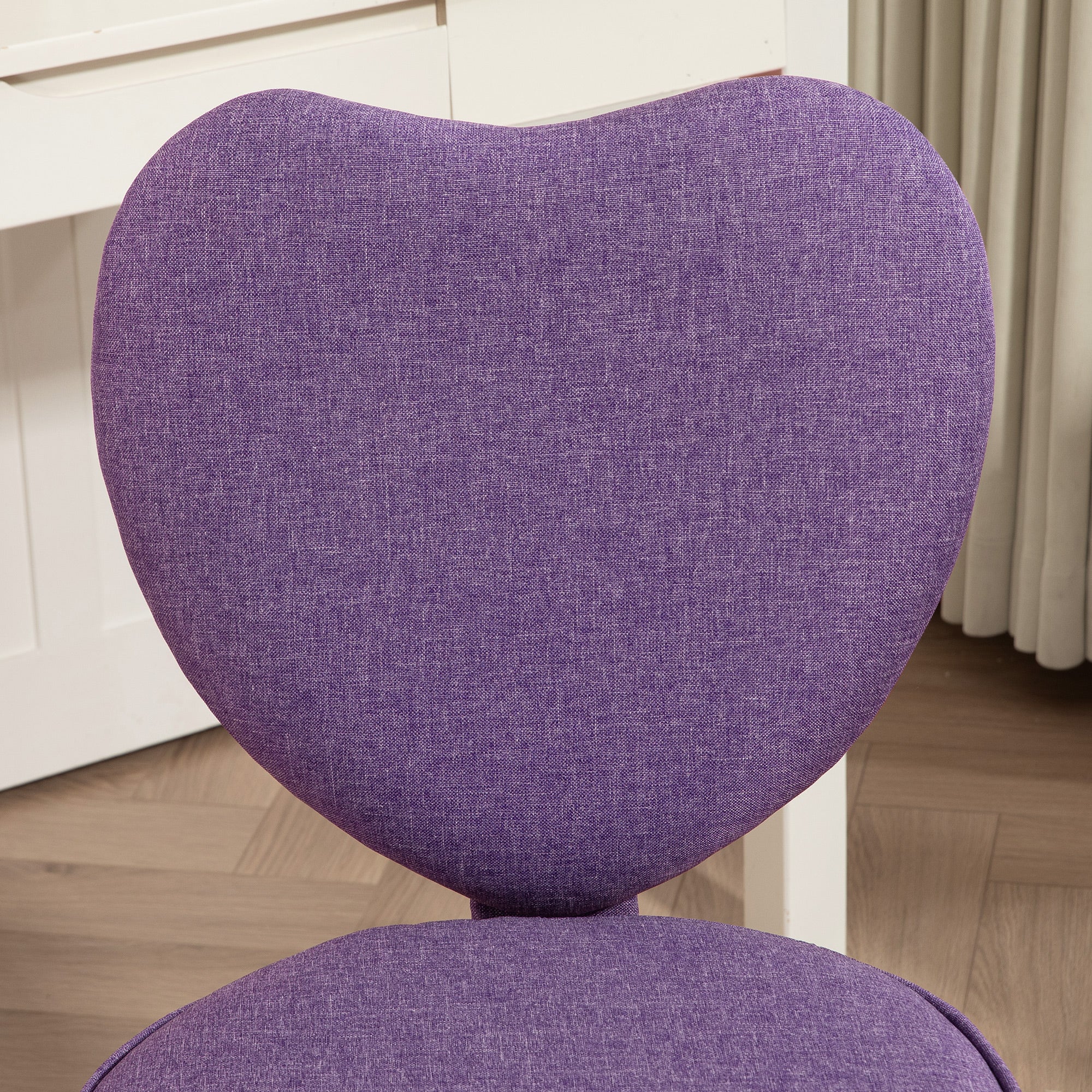 Heart Love Shaped Back Design Office Chair with Adjustable Height, Purple