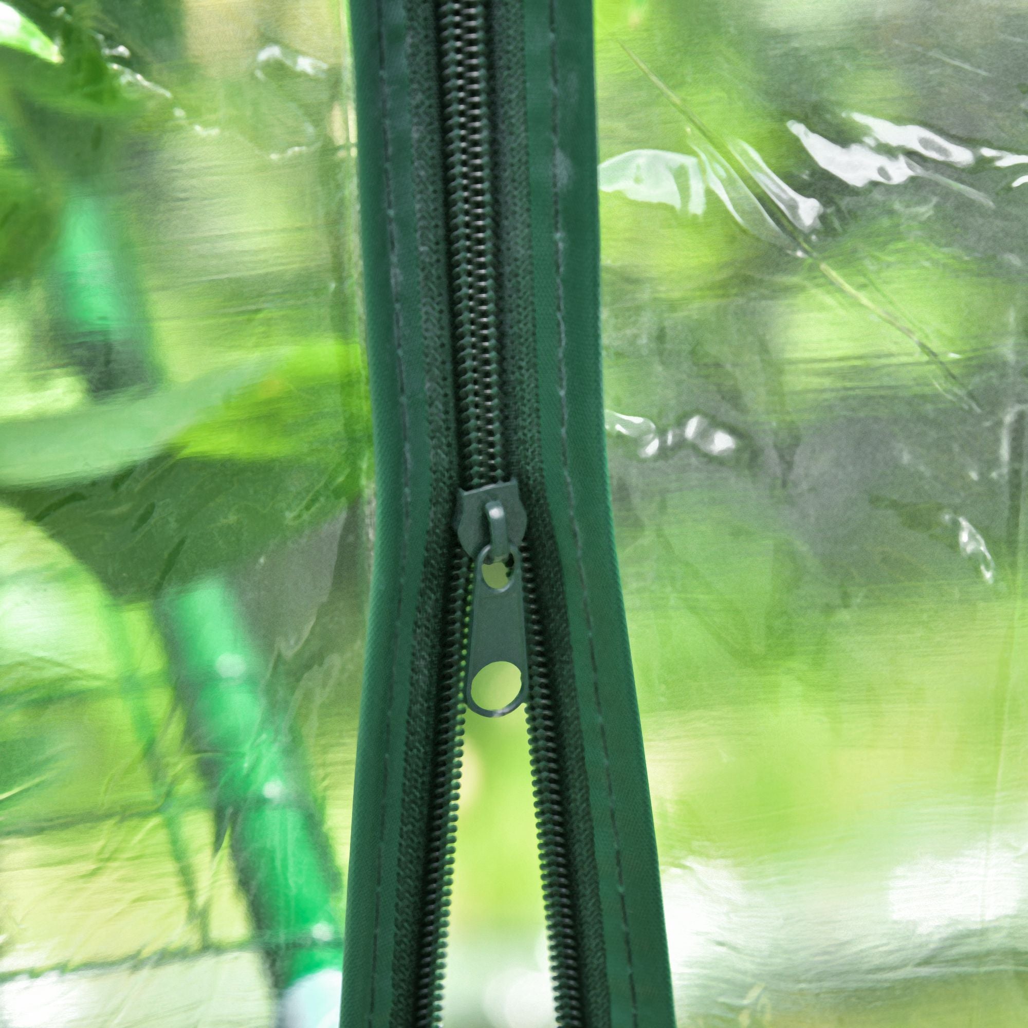 5' x 5' x 6' Mini Walk-in Greenhouse Kit, Portable Green House with 3 Tier Shelves, Roll-Up Door, and Weatherized Plastic Cover for Backyard Garden, Clear - Clear - Image 8