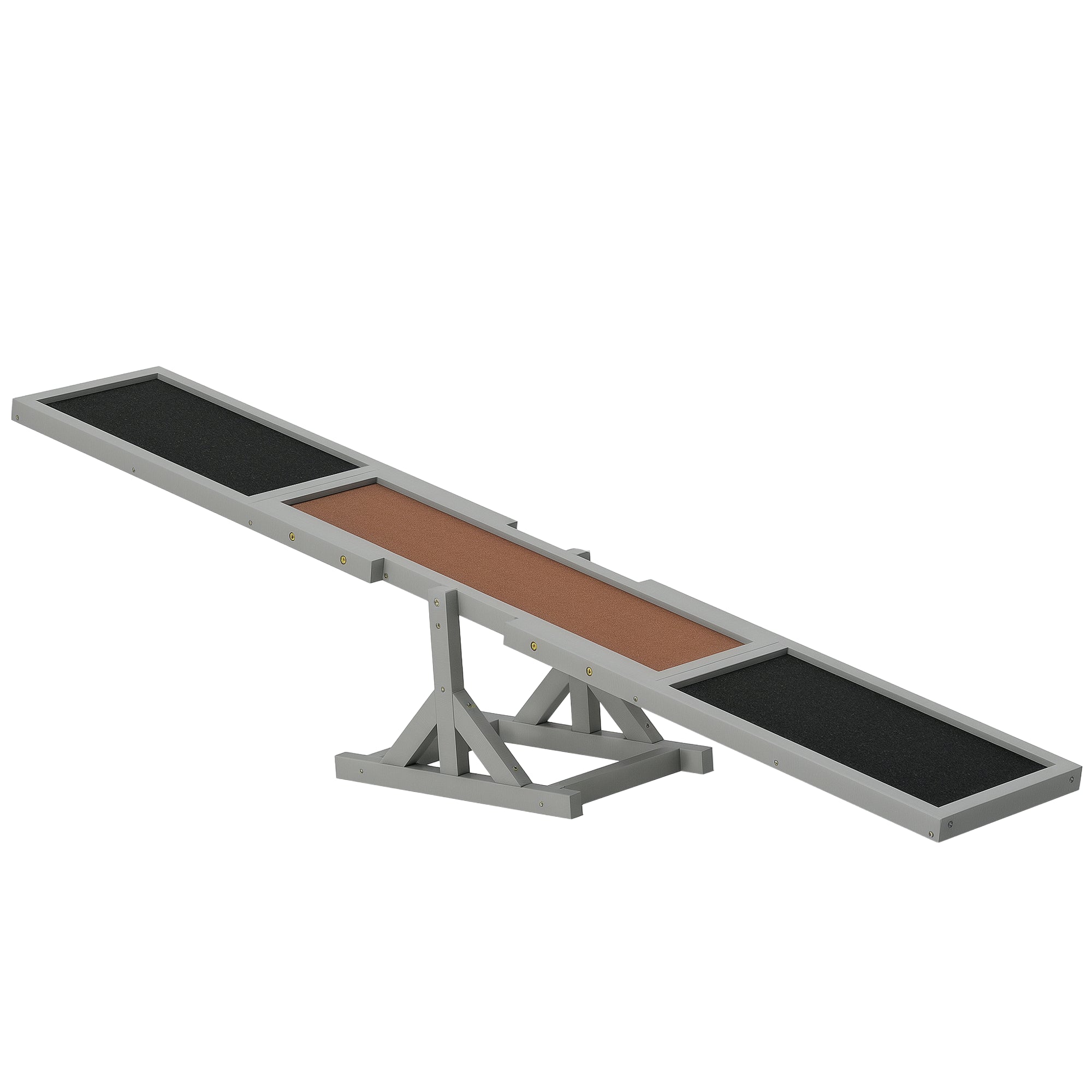 Wooden Dog Agility Seesaw for Training and Exercise, Gray - Gray