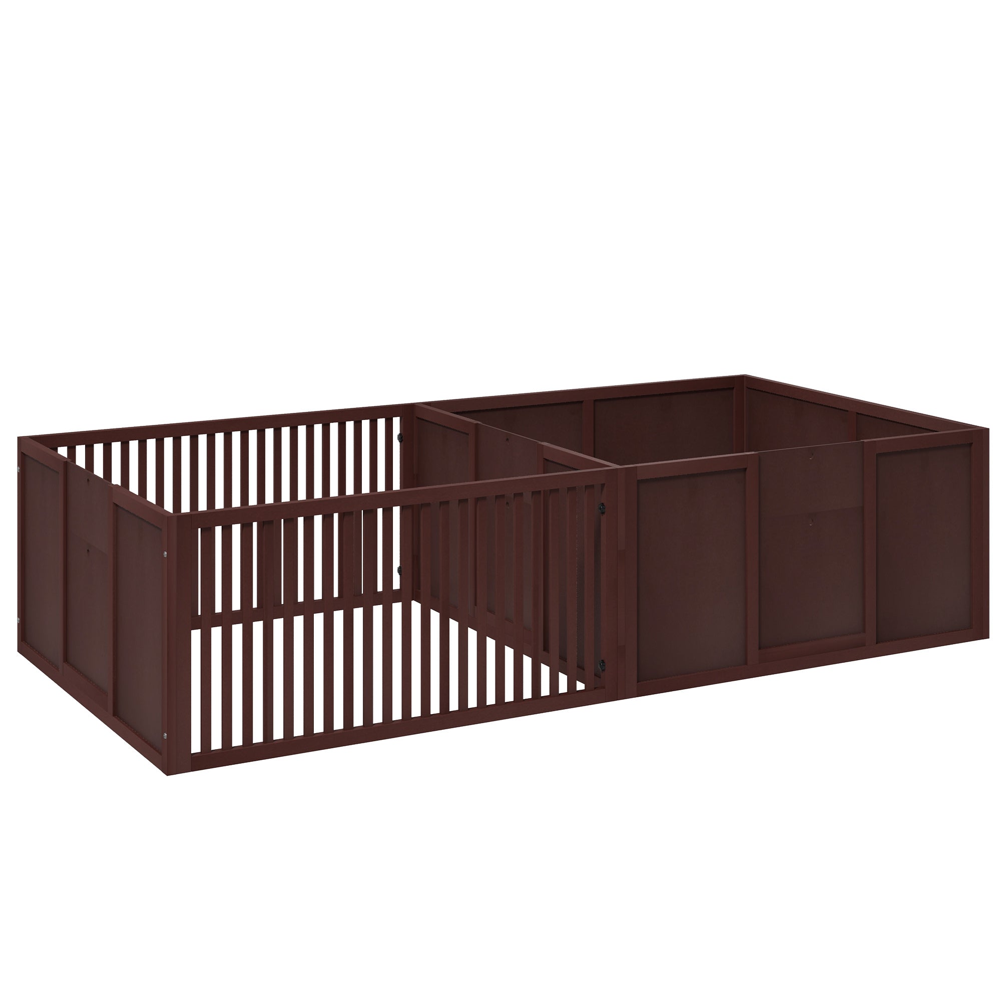 Whelping Box for Dogs Built for Mother's Comfort, Dog Whelping Pen with Removable Doors, Puppy Playpen for Indoors, Newborn Puppy Supplies & Essentials, 81" x 39" x 20", Coffee - Coffee