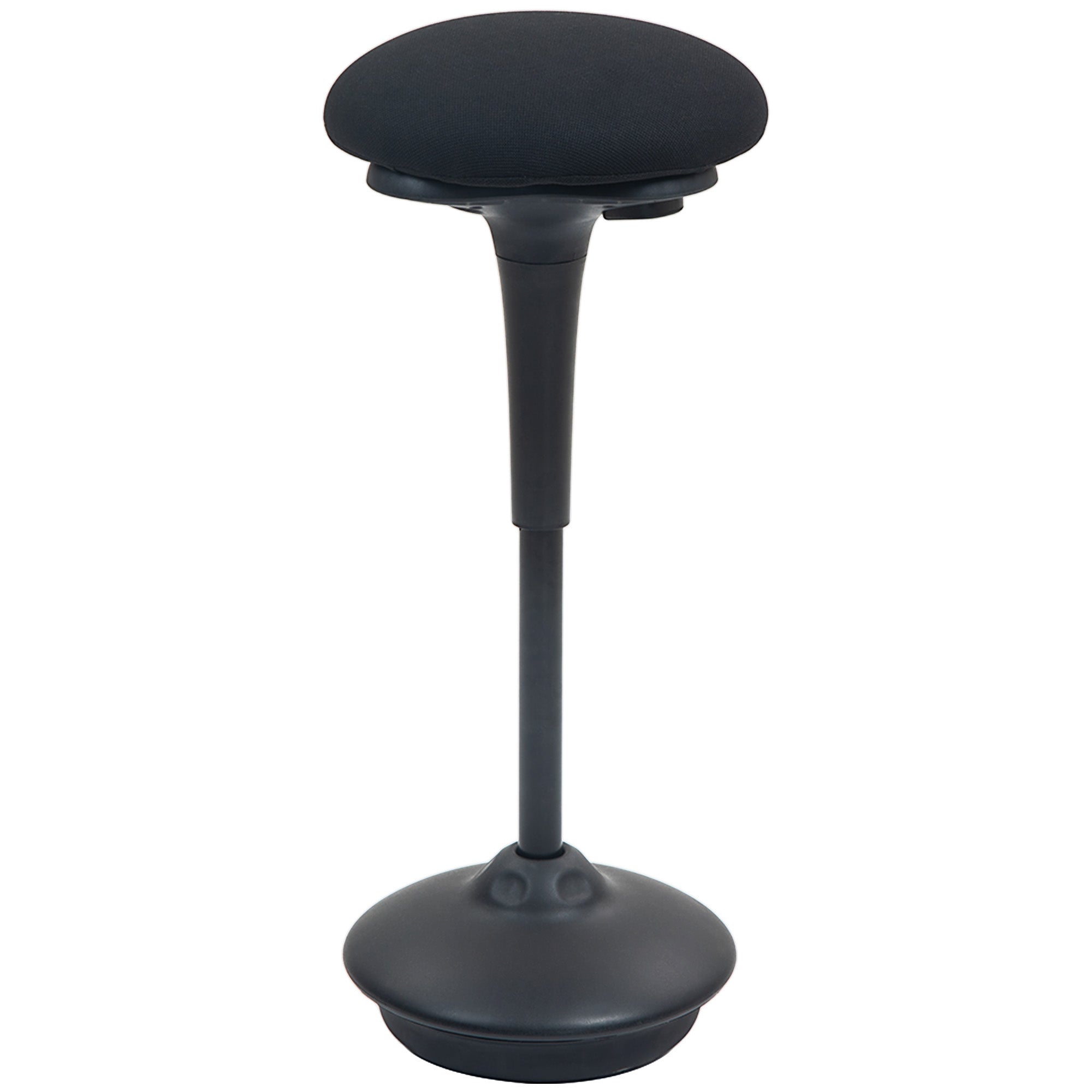 Backless Wobble Chair, Adjustable Active Ergonomic Stool Chair, with Rocking Motion, Padded, Black
