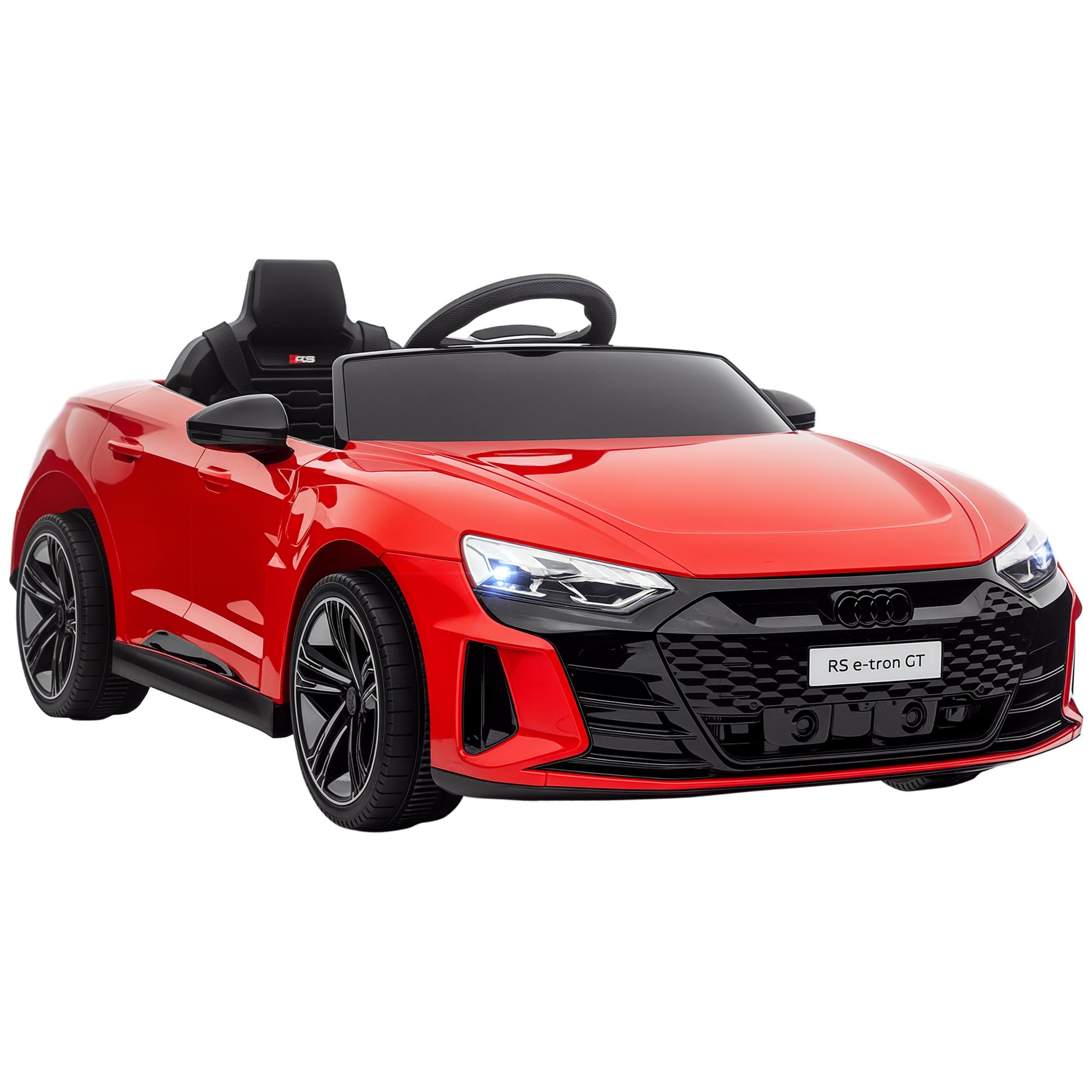 Licensed Audi RS e-tron GT 12V Ride On Car Truck for Kids, Electric Car Ride On Vehicle w/Parent Remote Control, Music, Lights, for Toddlers, Red