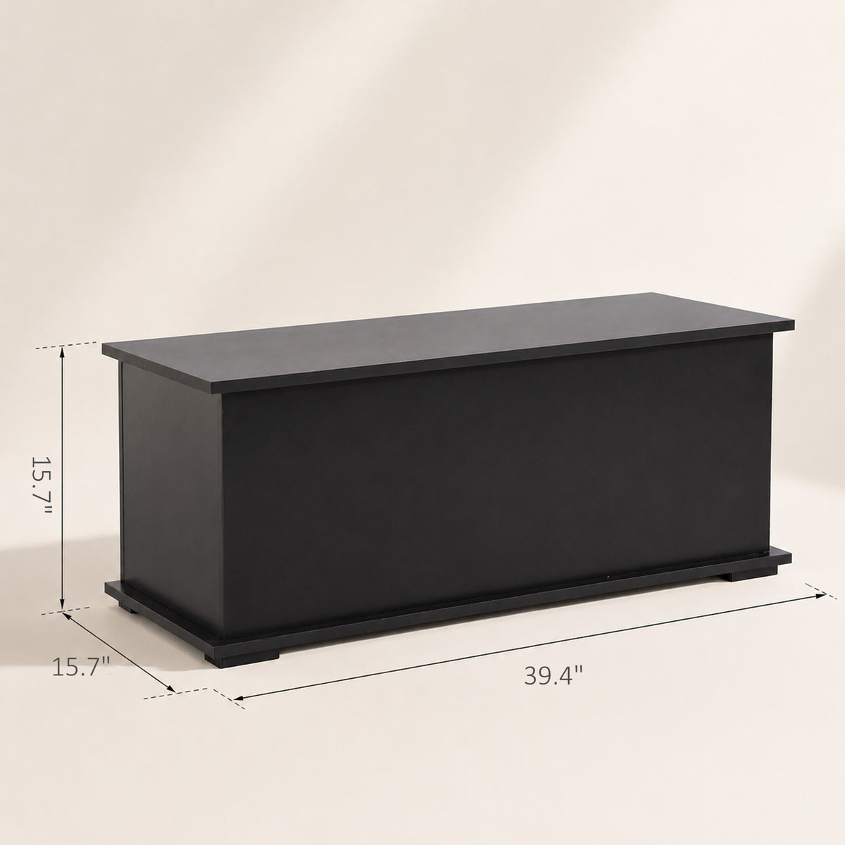 Lift Top Storage Bench, 39.4" Modern Storage Chest with 264 lbs. Weight Capacity, Black