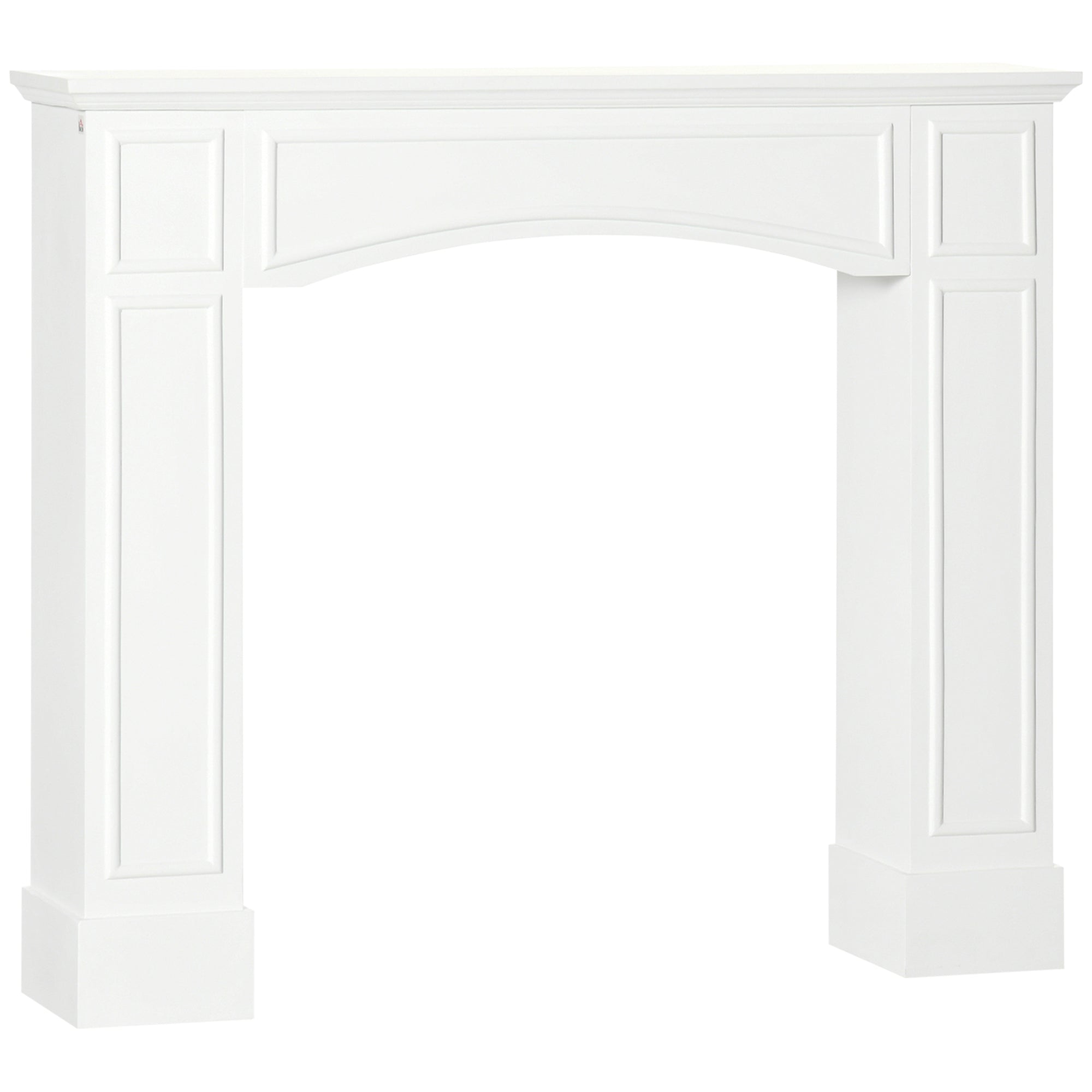 Modern Fireplace Mantel, Surround Mantels for Fireplace with Decorative Pattern Interior Width 29" White